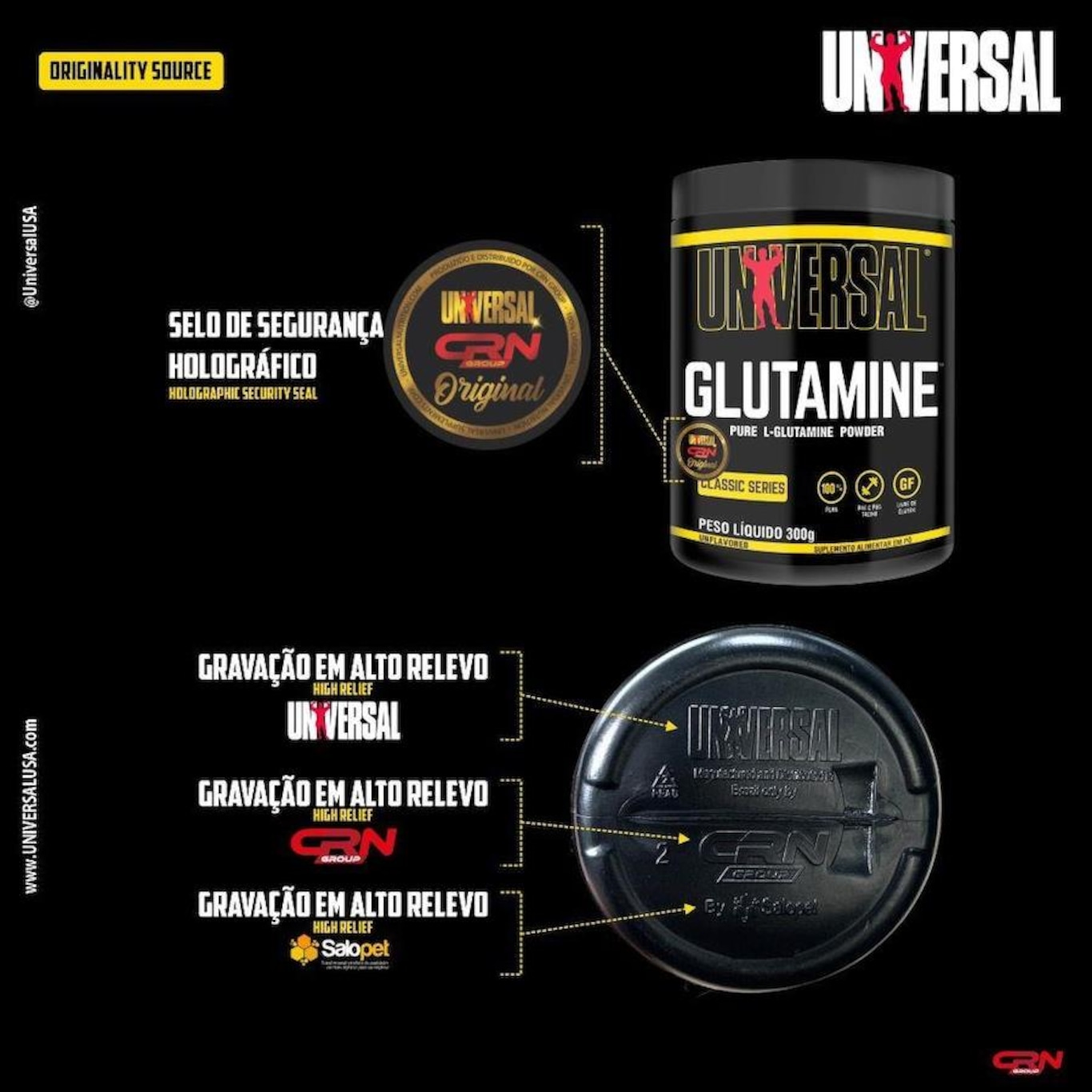 Glutamina Universal 300G - Universal Nutrition - Foto 3