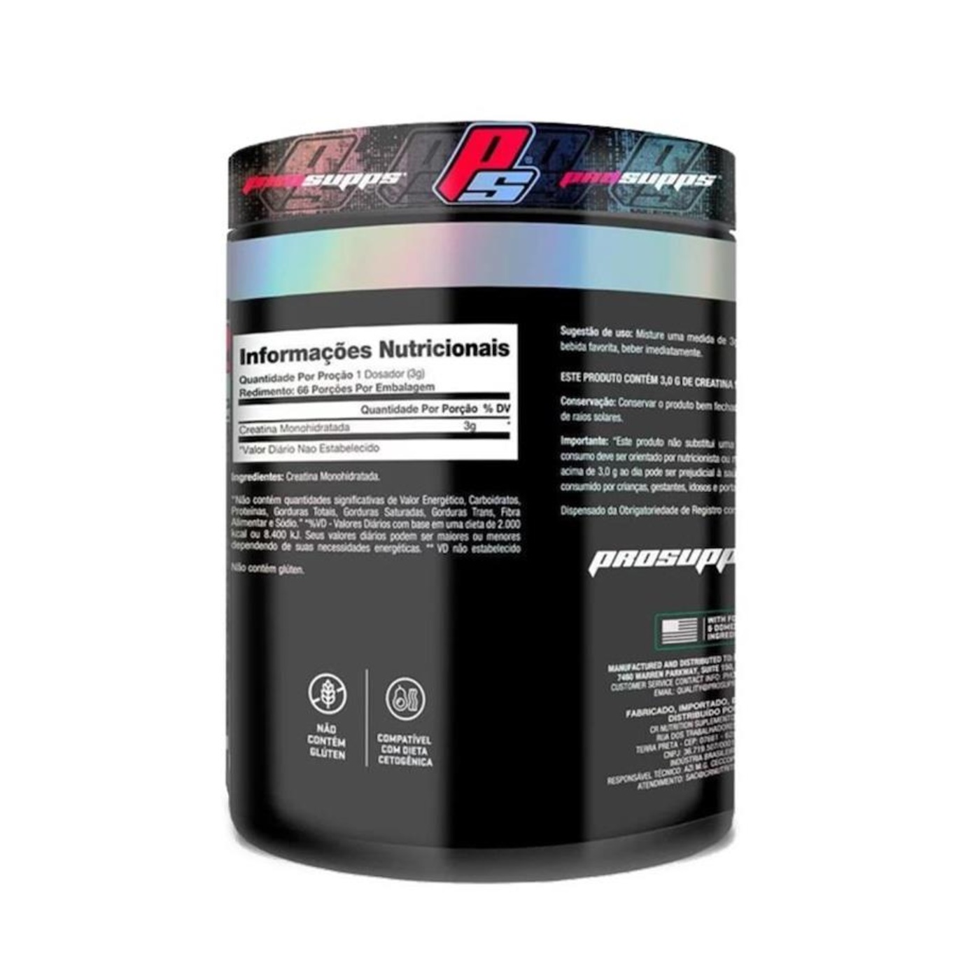 Creatina Monohidratada 100% Pure 200G - 66 Doses - Prosupps - Foto 2