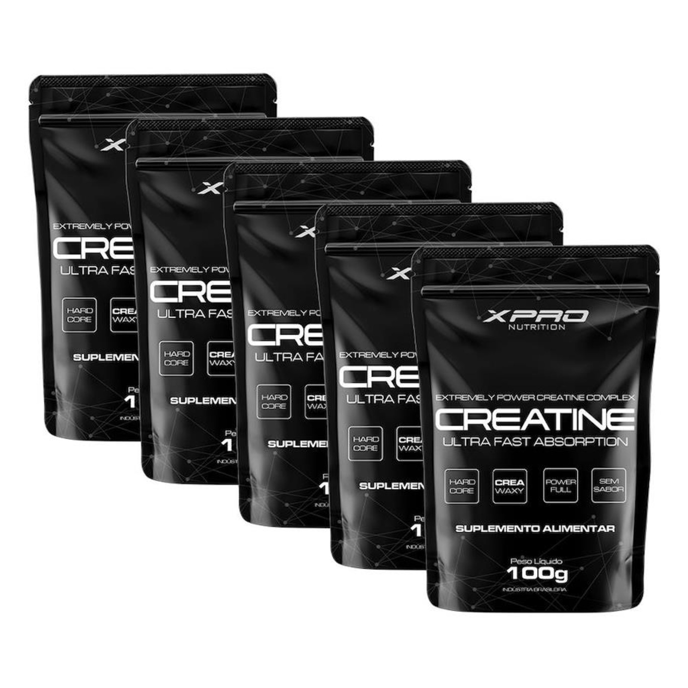 Kit 5X Creatina 100G - Xpro Nutrition Sabor:Natural - Foto 1