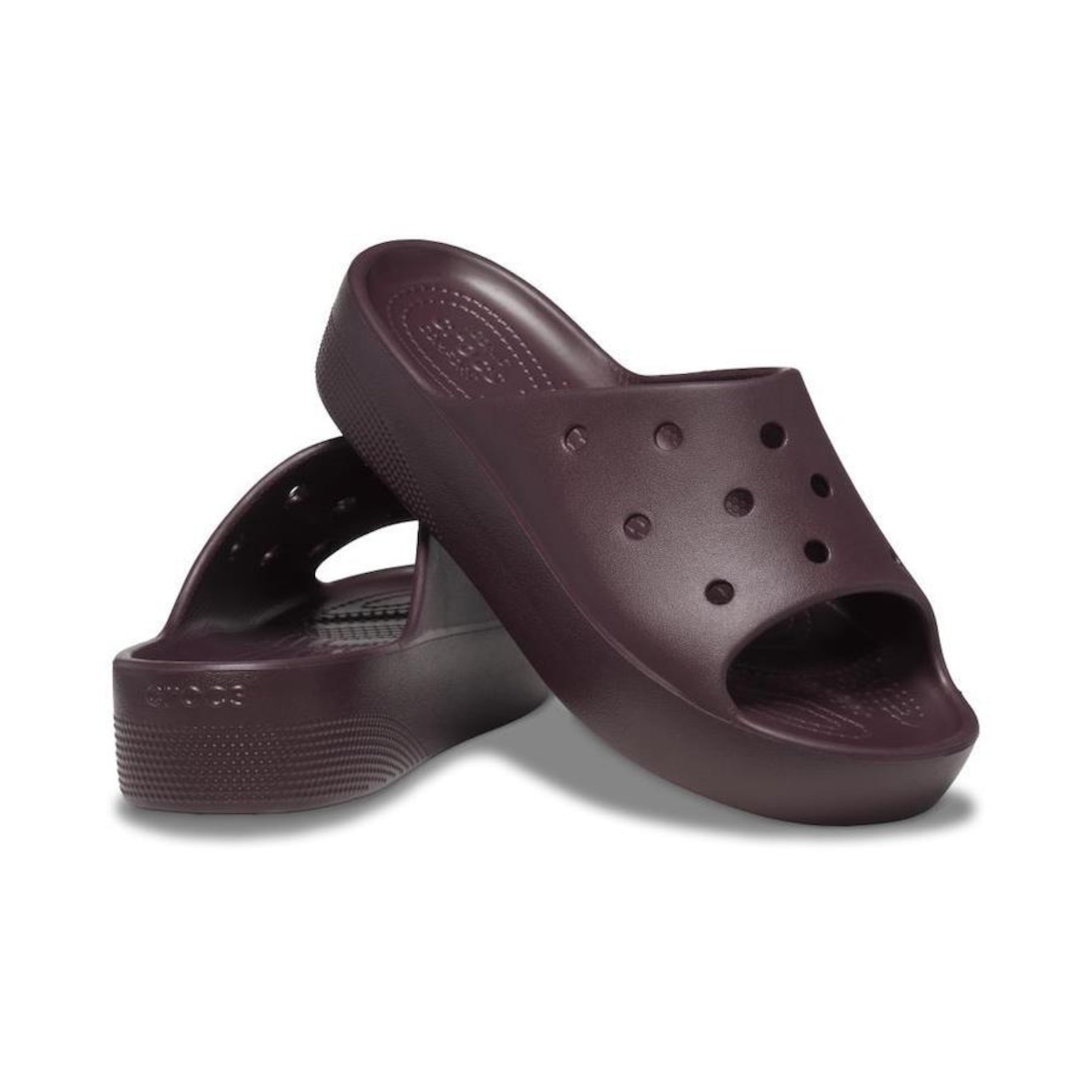 Sandália Crocs Classic Plataform Slide Dark - Unissex - Foto 4