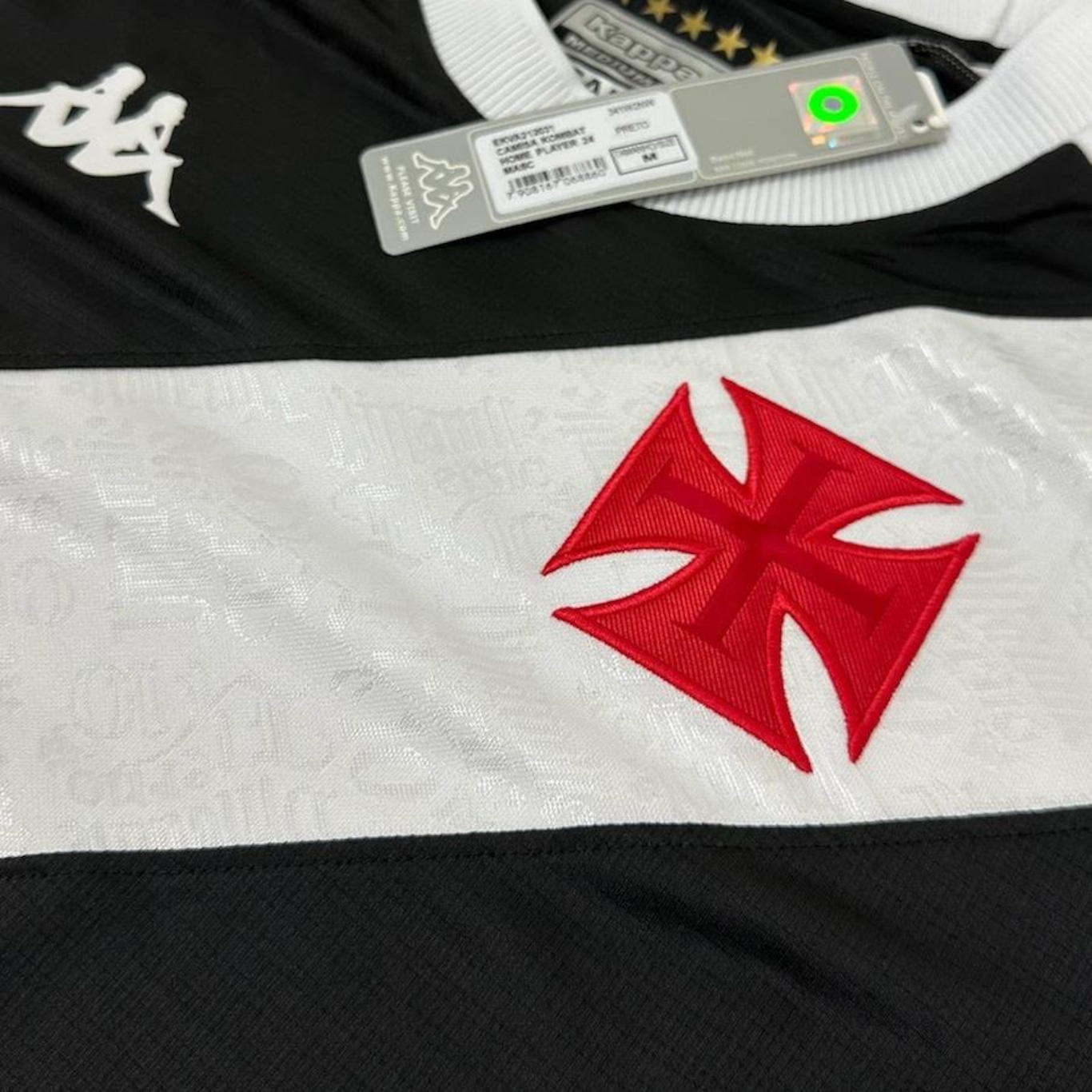 Camisa 1 do Vasco da Gama Kappa 2024 Dinamite Eterno - Infantil - Foto 3