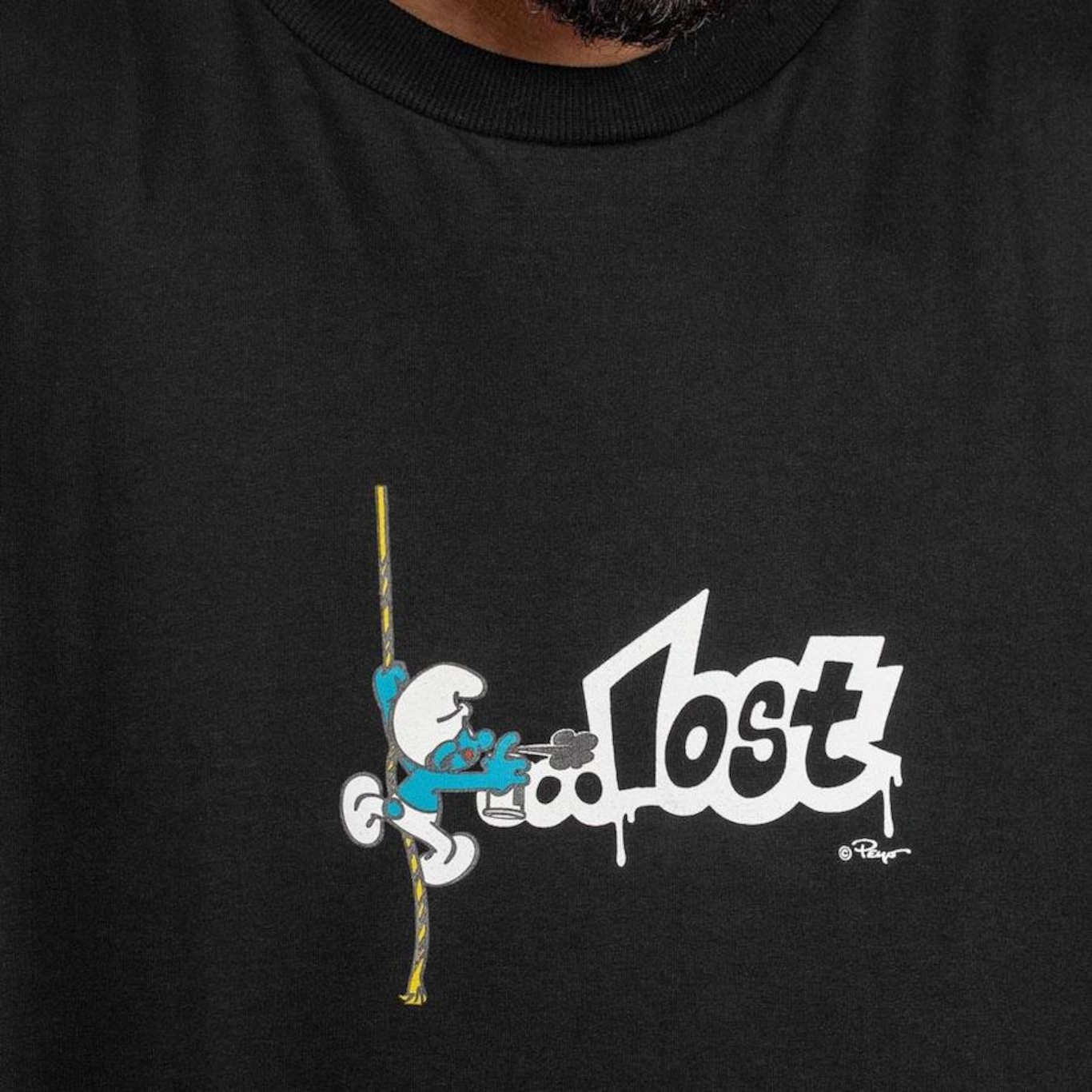 Camiseta Lost Smurfs Box Fit Pixador - Masculina - Foto 2