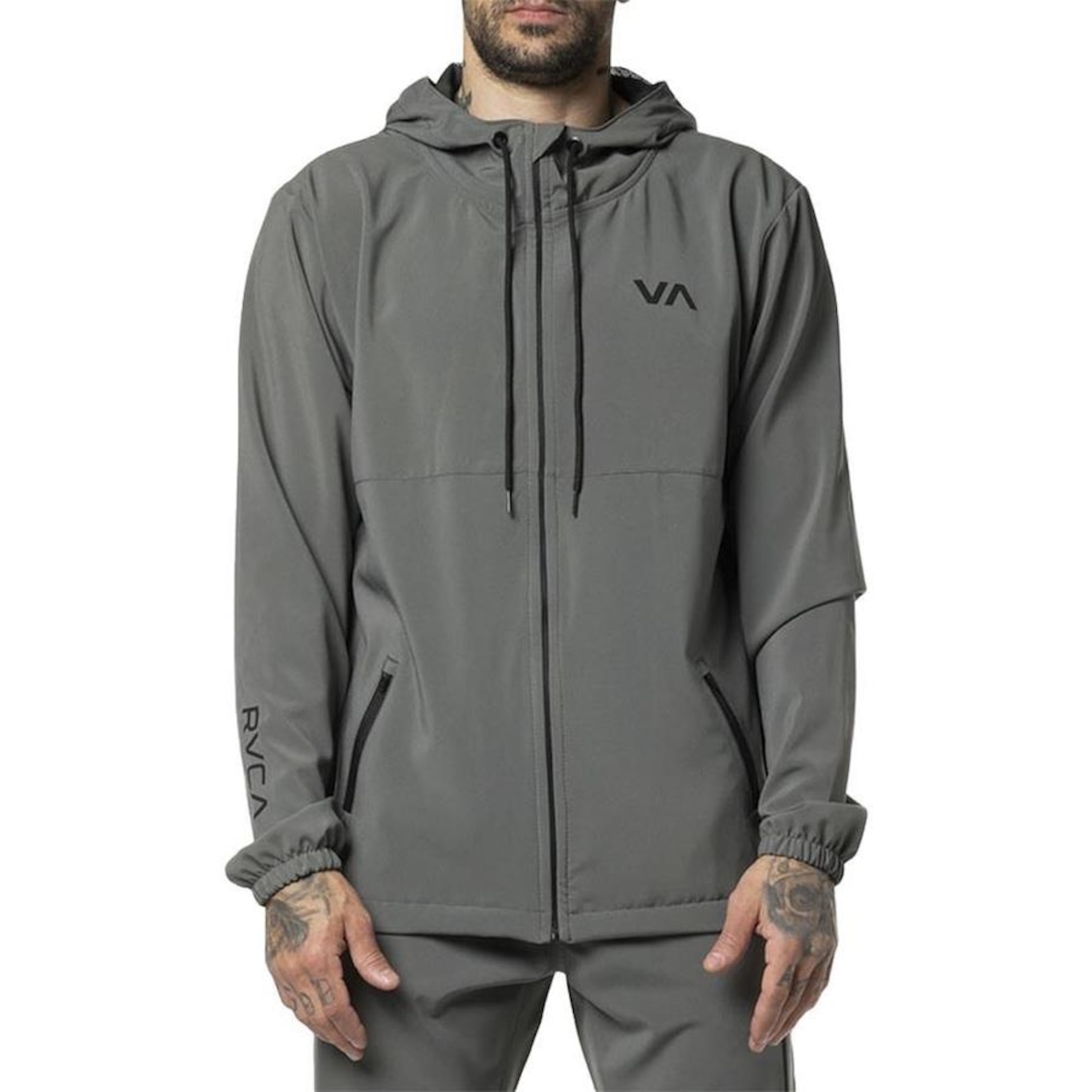 Jaqueta com Capuz Rvca Hexstop - Masculina - Foto 1