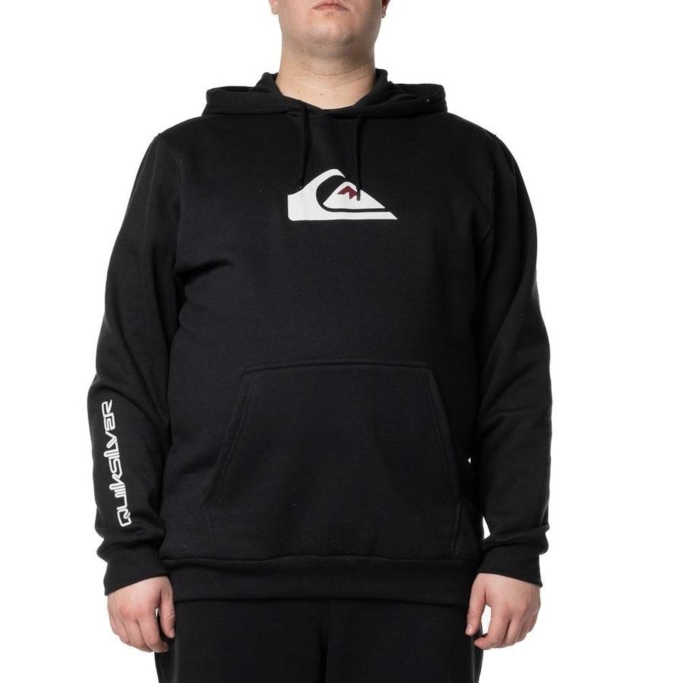 Blusão de Moletom com Capuz Quiksilver Comp Logo Plus Size Wt24 - Masculino - Foto 1