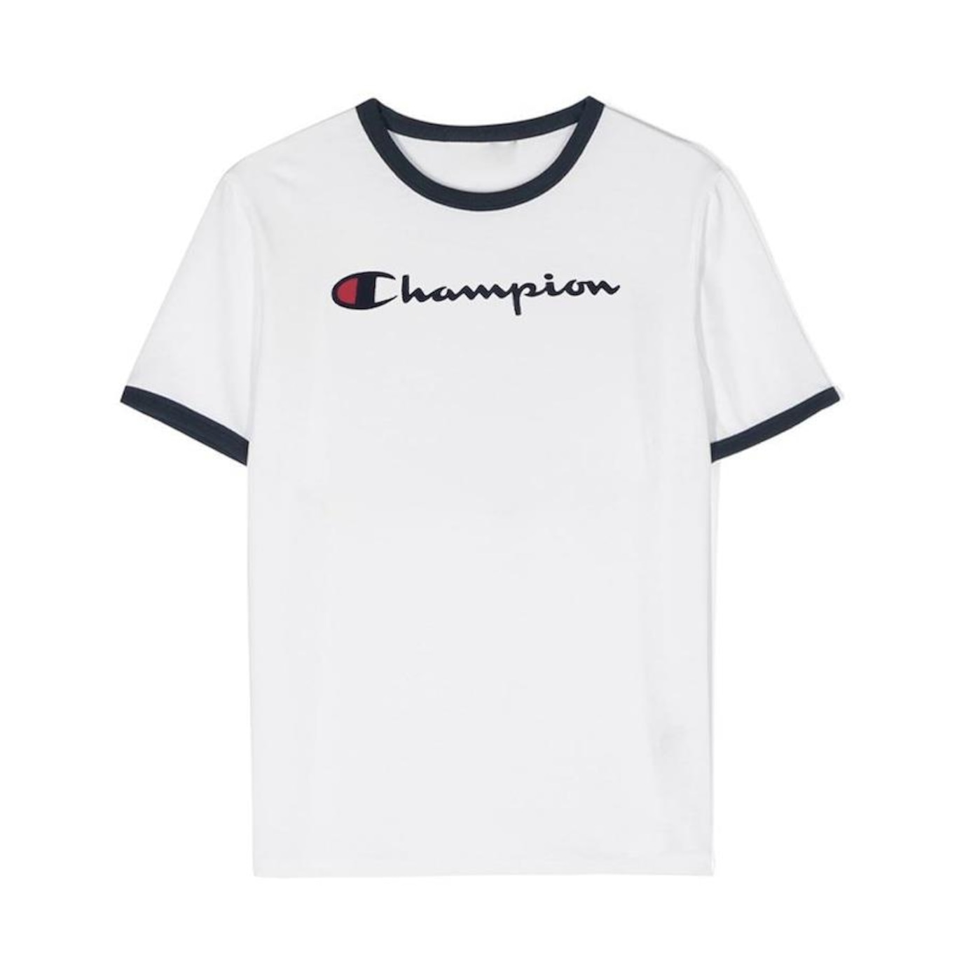 Camiseta Champion Manga Curta Malhão C Logo Script - Infantil - Foto 1