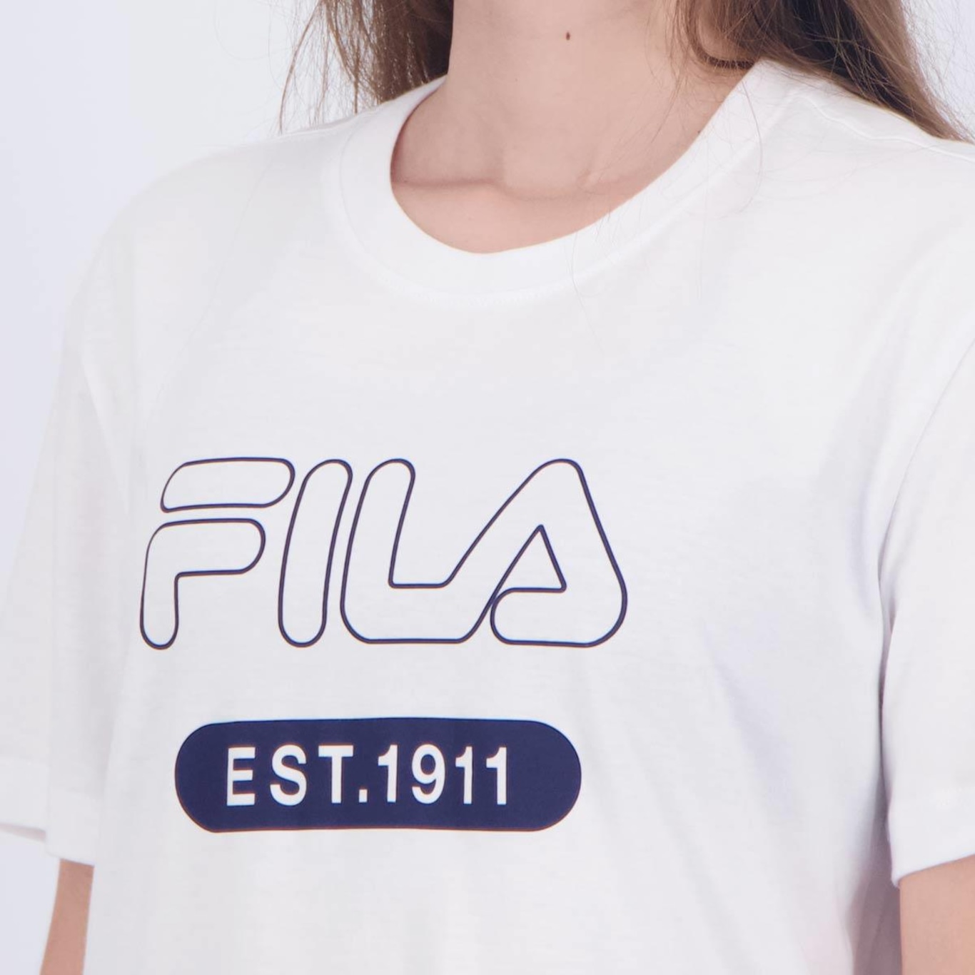 Camiseta Fila Letter Outline - Feminina - Foto 5