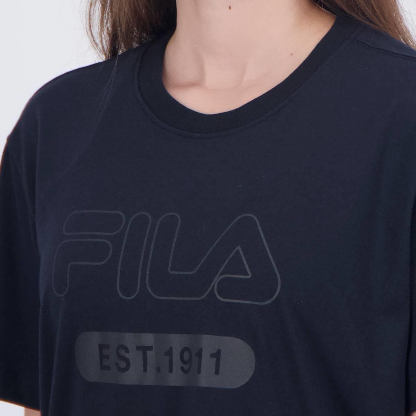 Camiseta Fila Letter Outline - Feminina - Foto 5