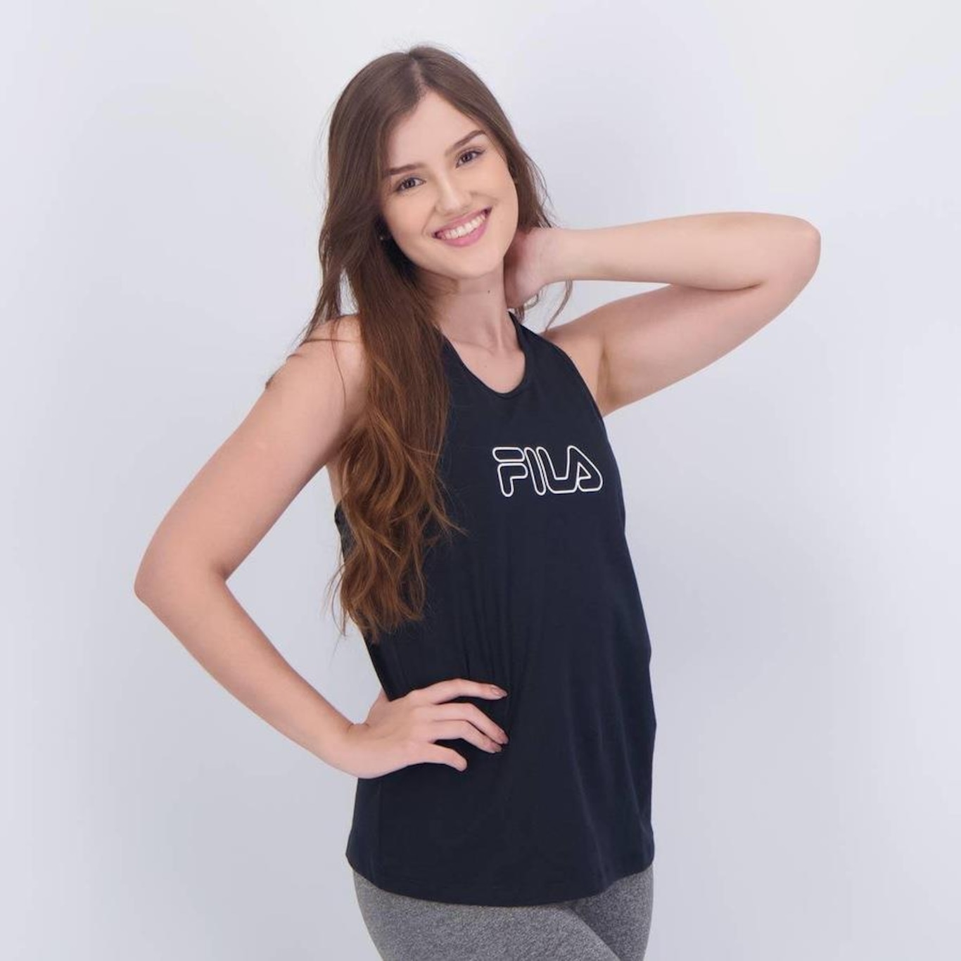 Camiseta Regata Fila Basic - Feminina - Foto 2