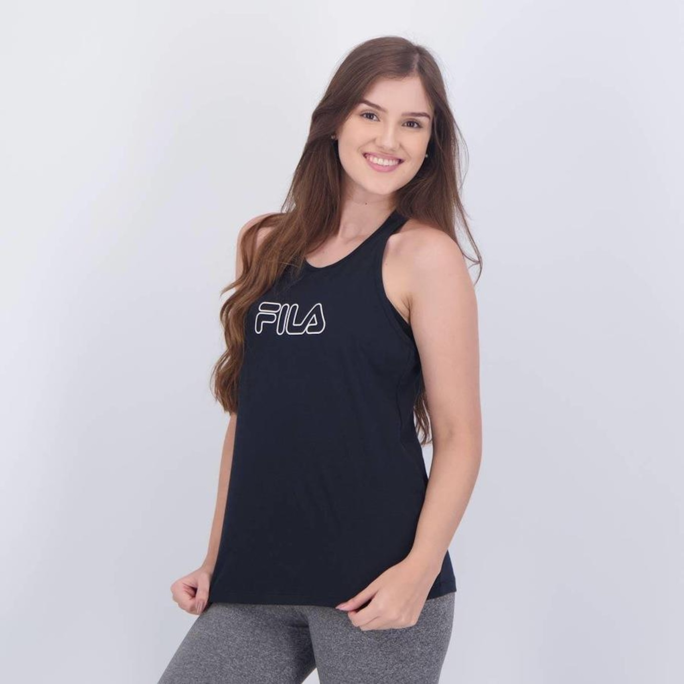 Camiseta Regata Fila Basic - Feminina - Foto 3