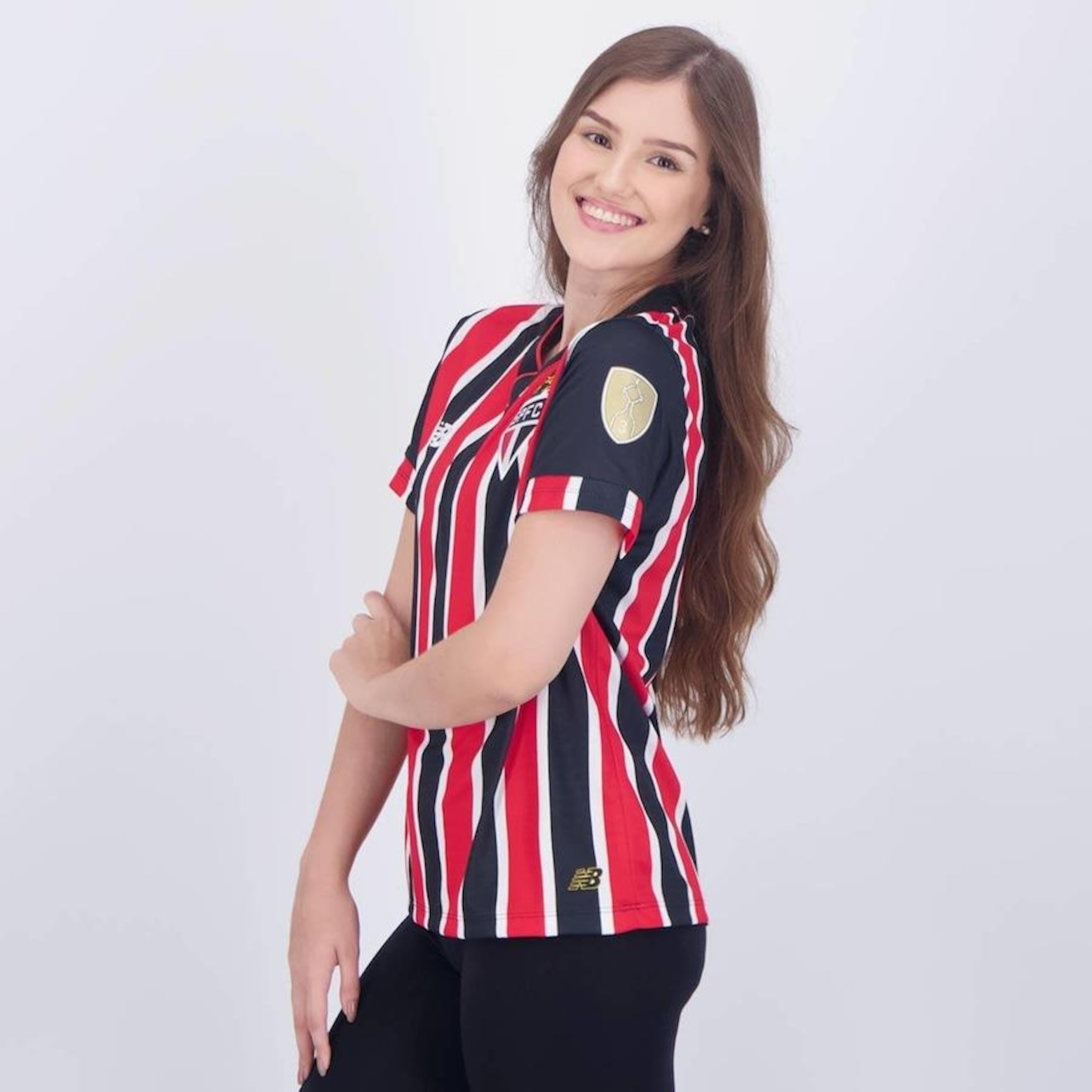 Camisa do São Paulo II 2024 Patch Libertadores New Balance - Feminina - Foto 3