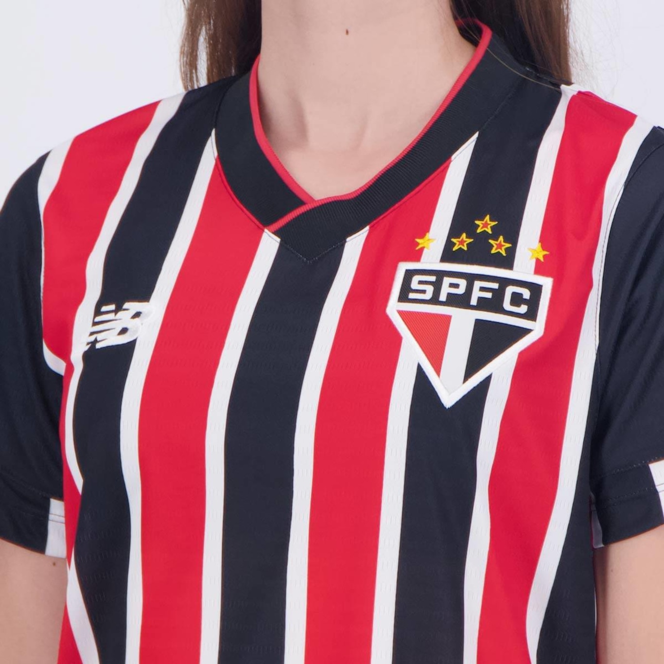 Camisa do São Paulo II 2024 Patch Libertadores New Balance - Feminina - Foto 5