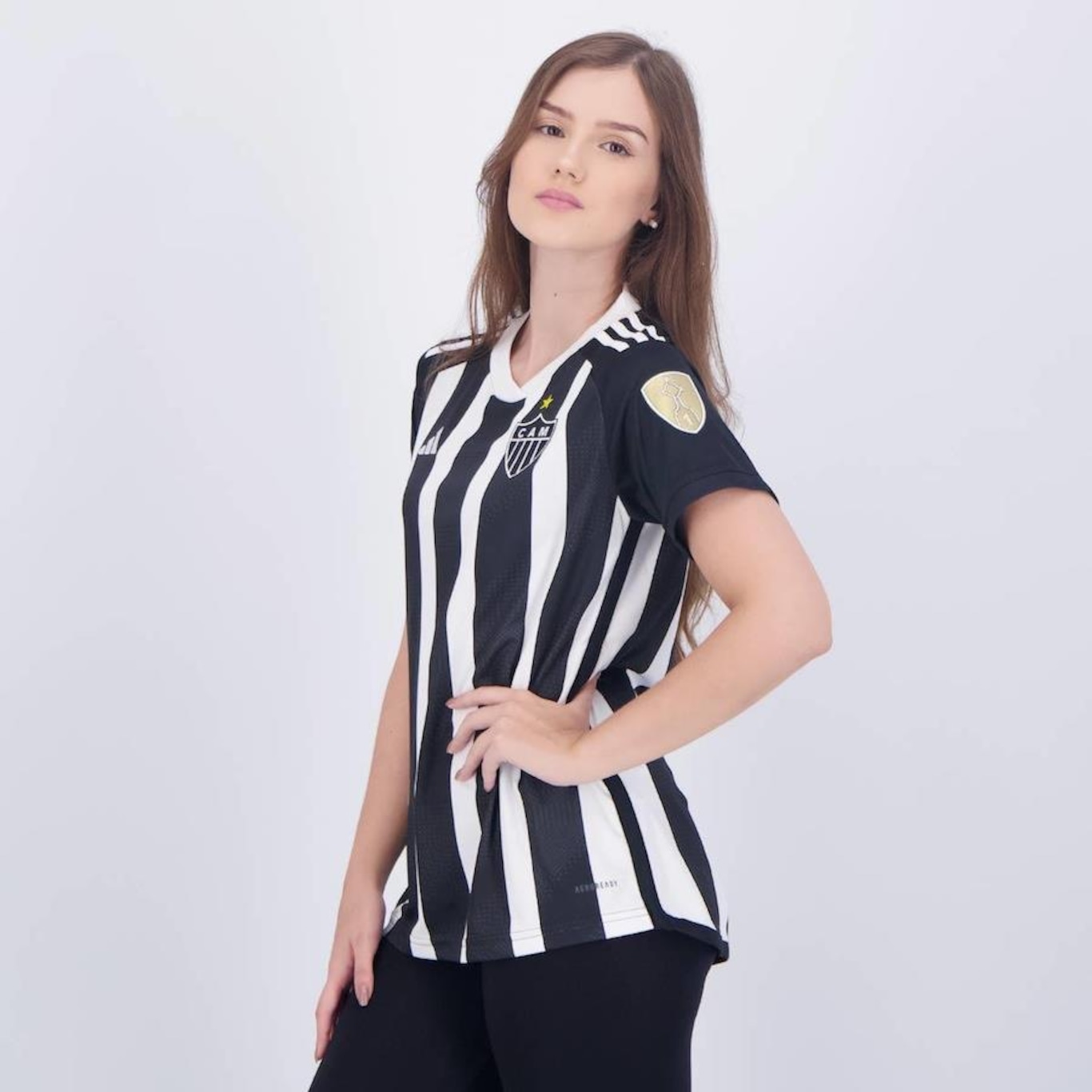 Camisa do Atlético Mineiro I 2024 Patch Libertadores  adidas - Feminina - Foto 3