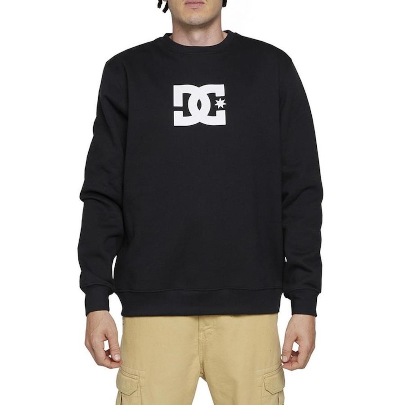 Blusão de Moletom Dc Shoes Careca Dc Star Crew - Masculino - Foto 1