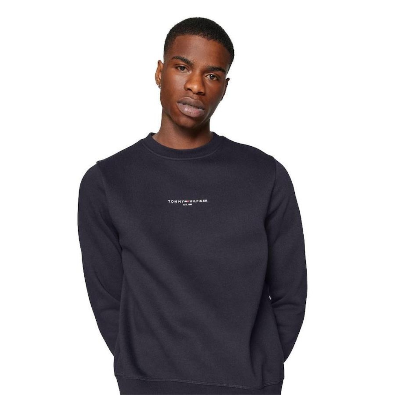 Blusão de Moletom Tommy Hilfiger Wcc Logo Tipped Crewneck - Masculino - Foto 1