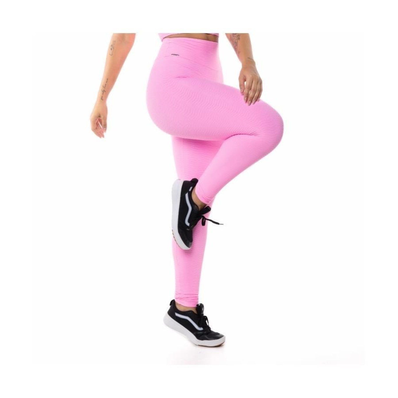 Calça Legging Orbis Fitness Cintura Alta Poliamida com Textura em Relevo - Feminina - Foto 2