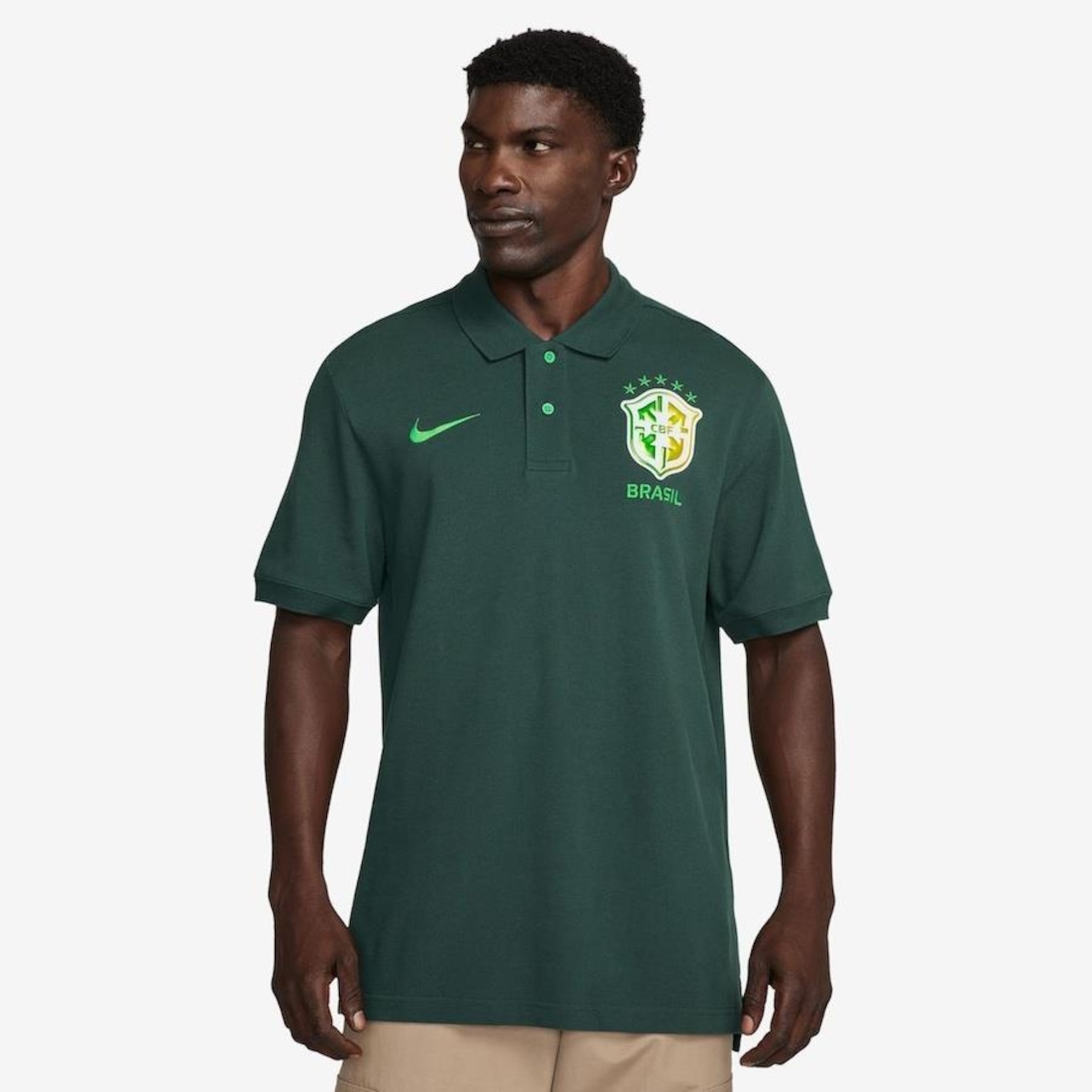 Camisa Polo Nike Sportswear Brasil Matchup - Masculina - Foto 1