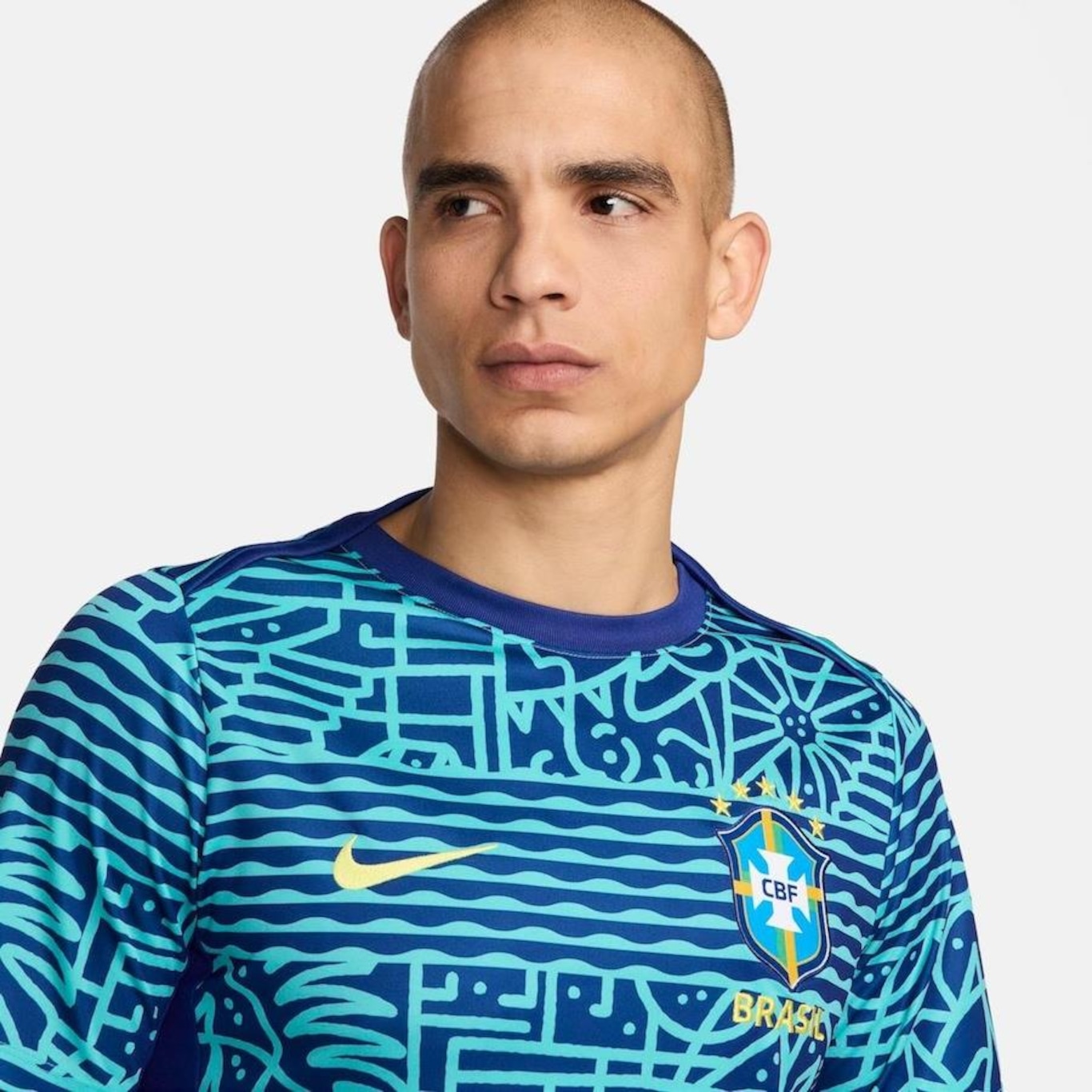 Camisa Nike Brasil Pré-Jogo Academy Pro - Masculina - Foto 3