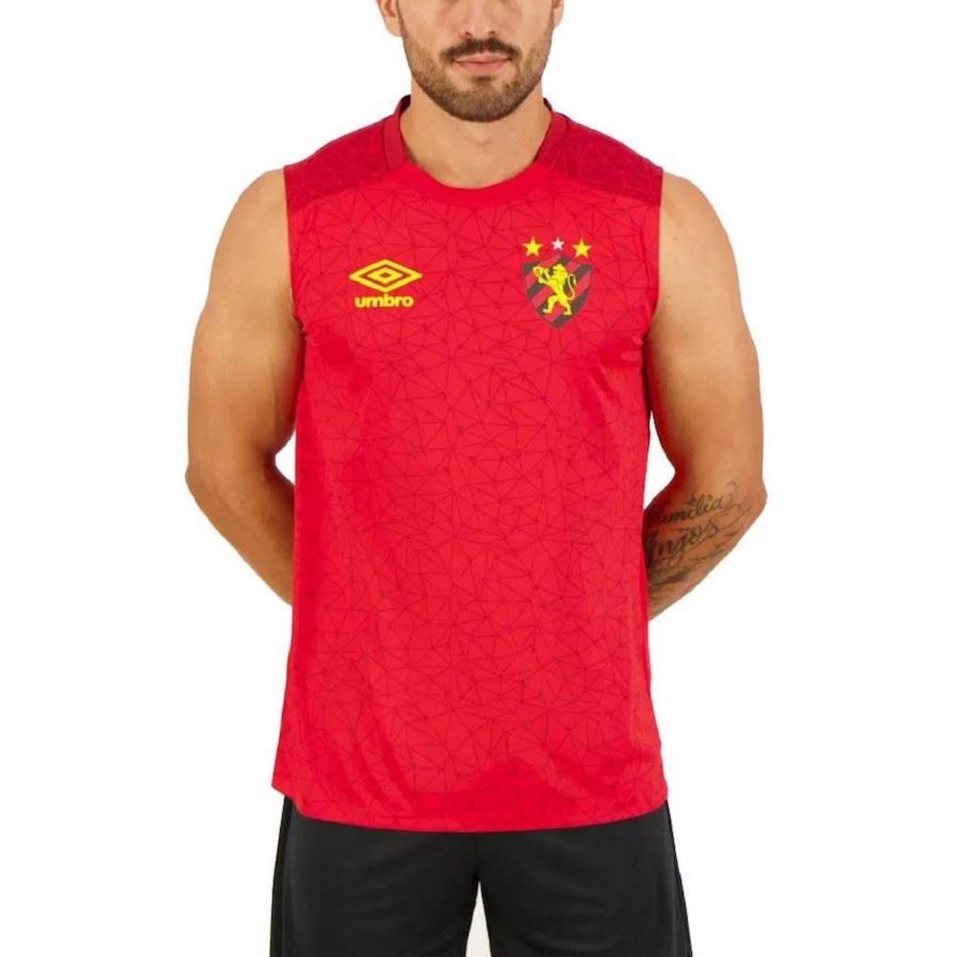 Camiseta Regata do Sport Aquecimento 2022 Umbro - Masculina - Foto 1