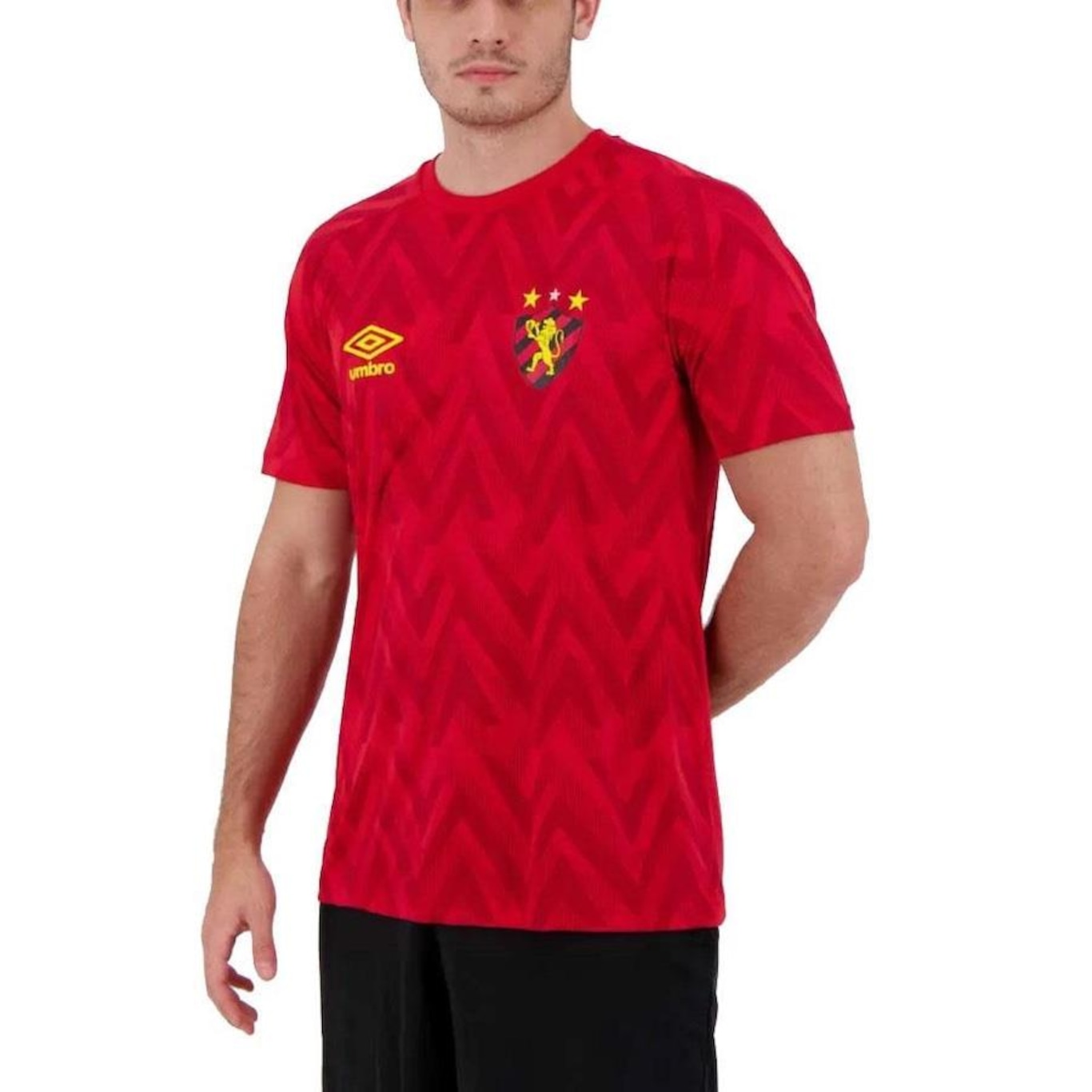 Camisa do Sport Recife Aquecimento 2021 Umbro - Masculina - Foto 3