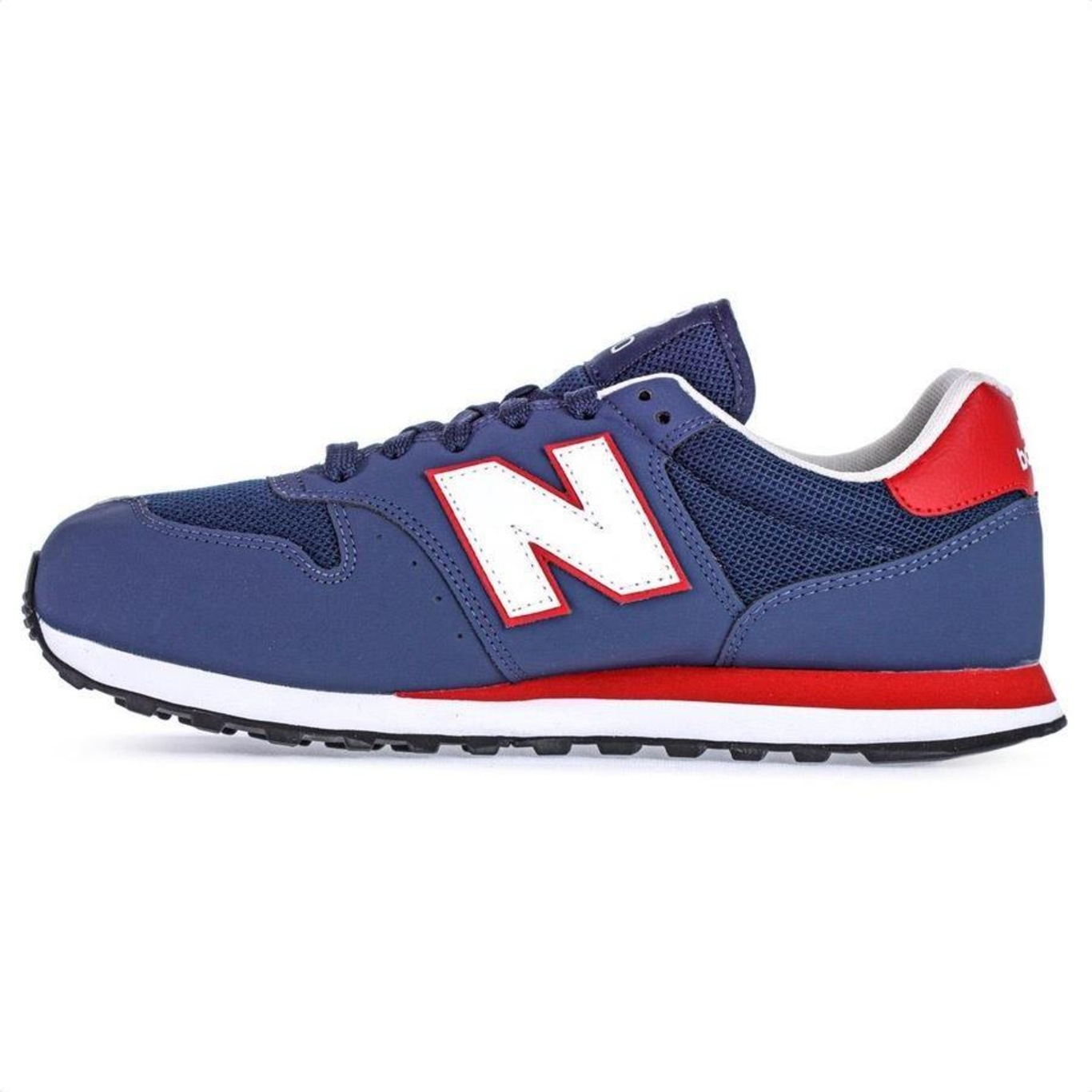 Tênis New Balance 500V2 Marinho e Vermelho - Masculino - Foto 2