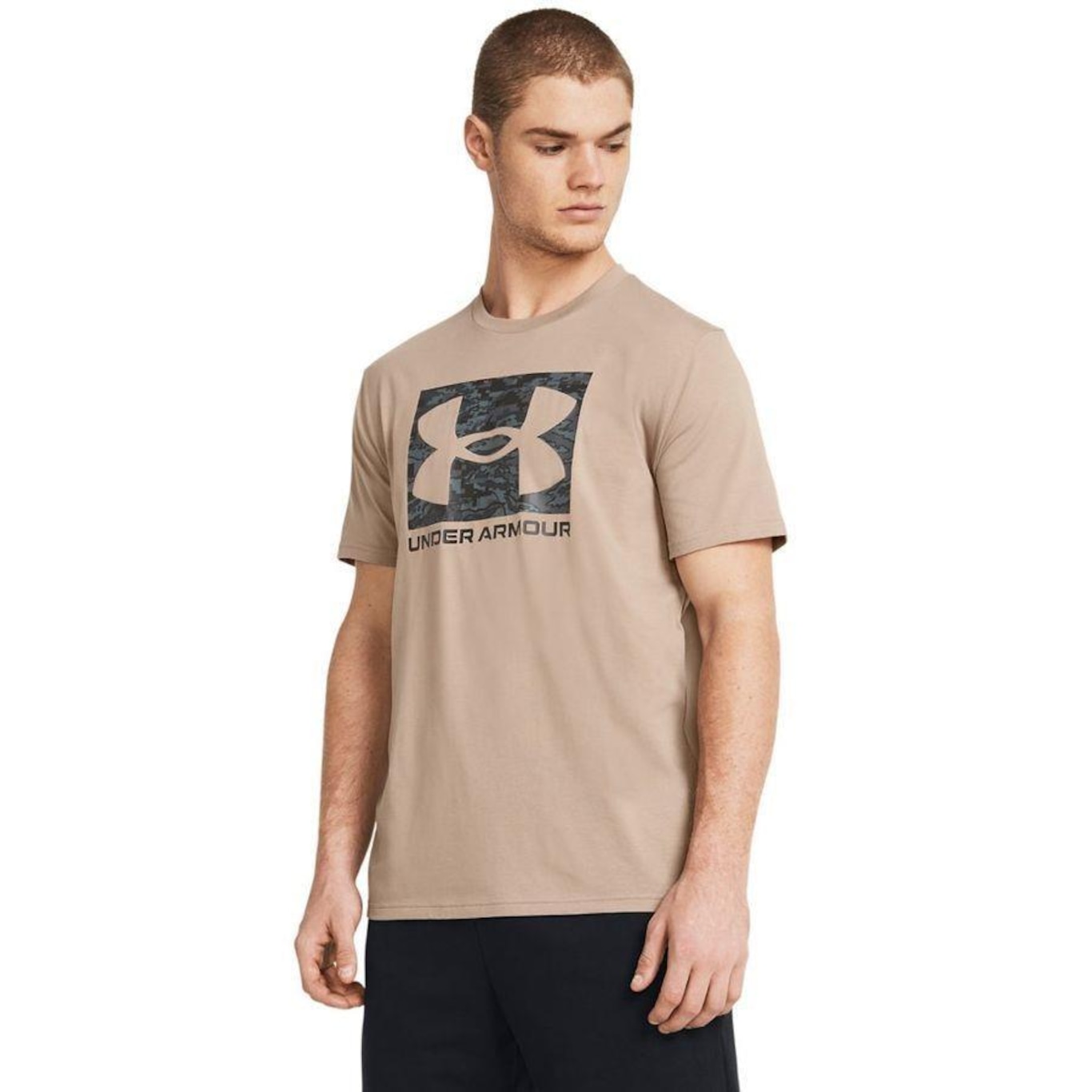 Camiseta Under Armour Camo Boxed Logo - Masculina - Foto 1