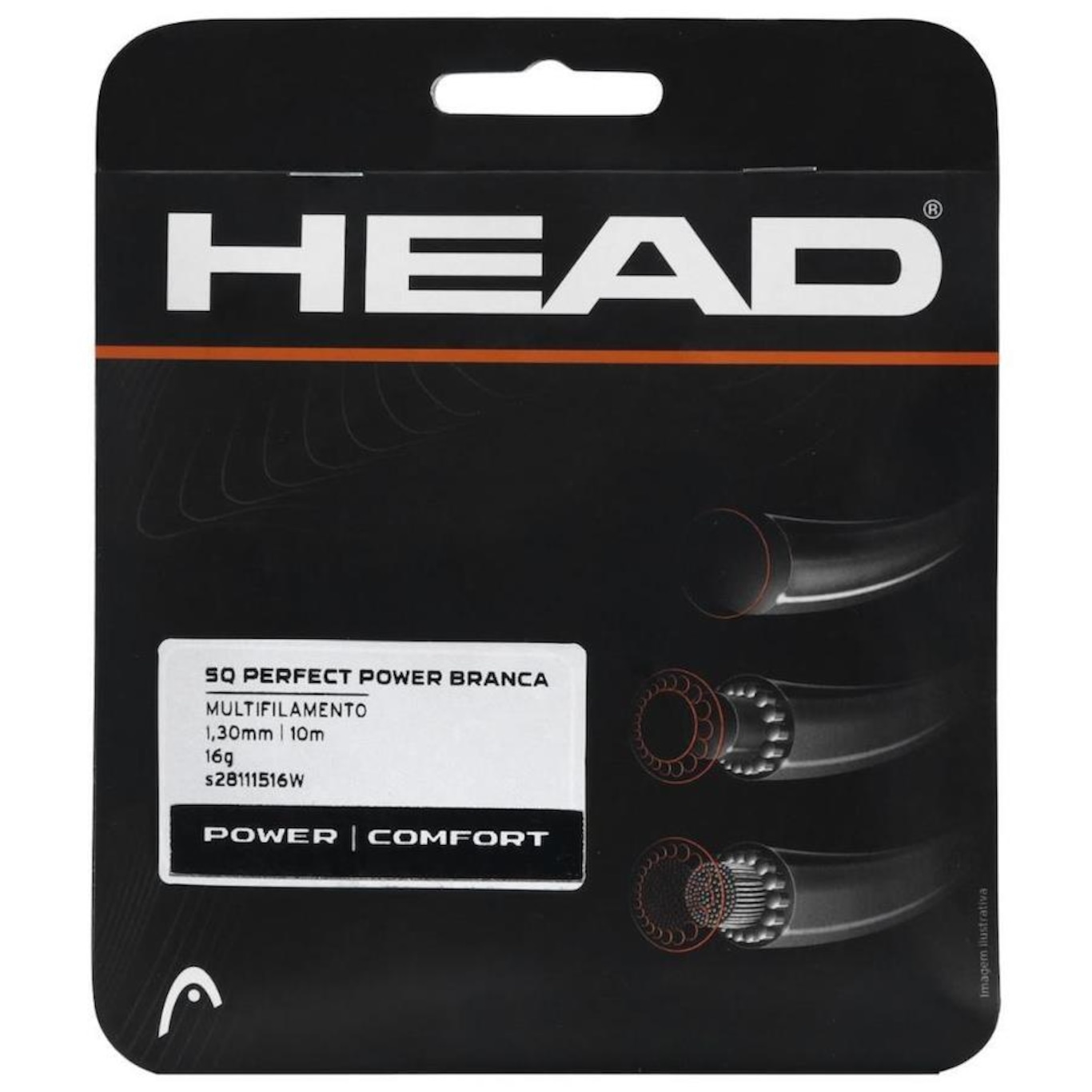 Corda Head Squash Perfect Power 16L 1.30Mm Set Individual - Foto 1