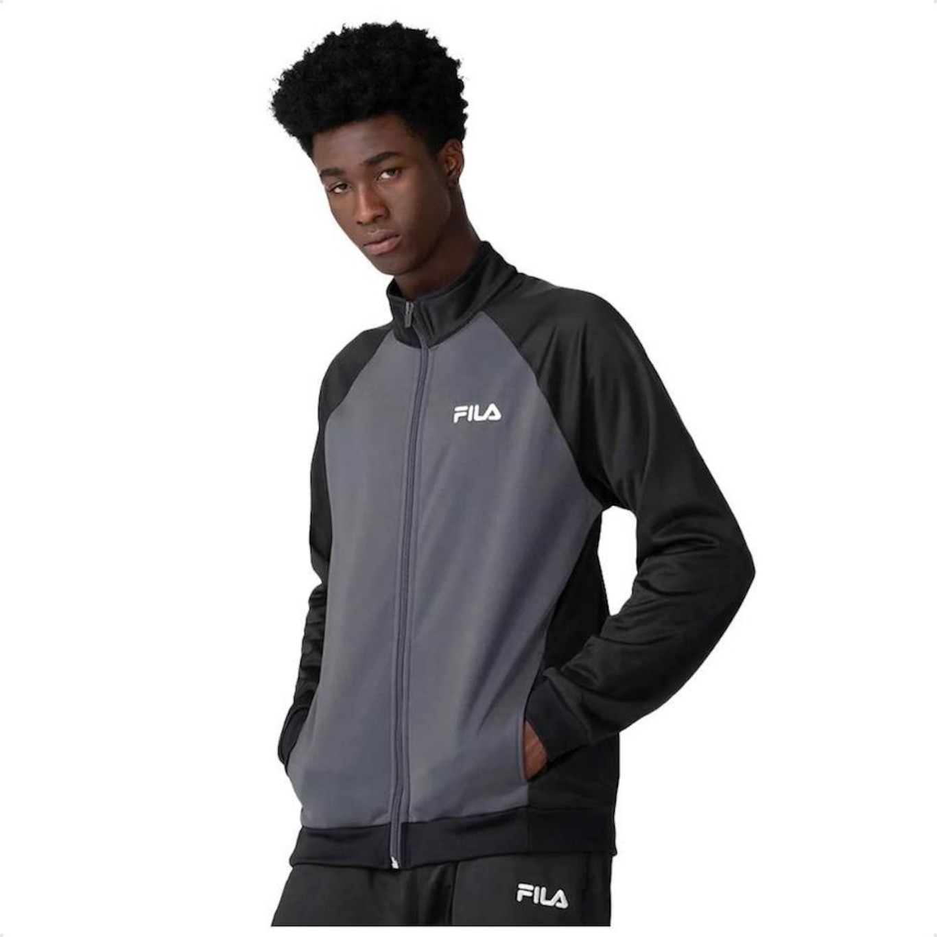 Agasalho sem Capuz Fila Basics Sports - Masculino - Foto 2