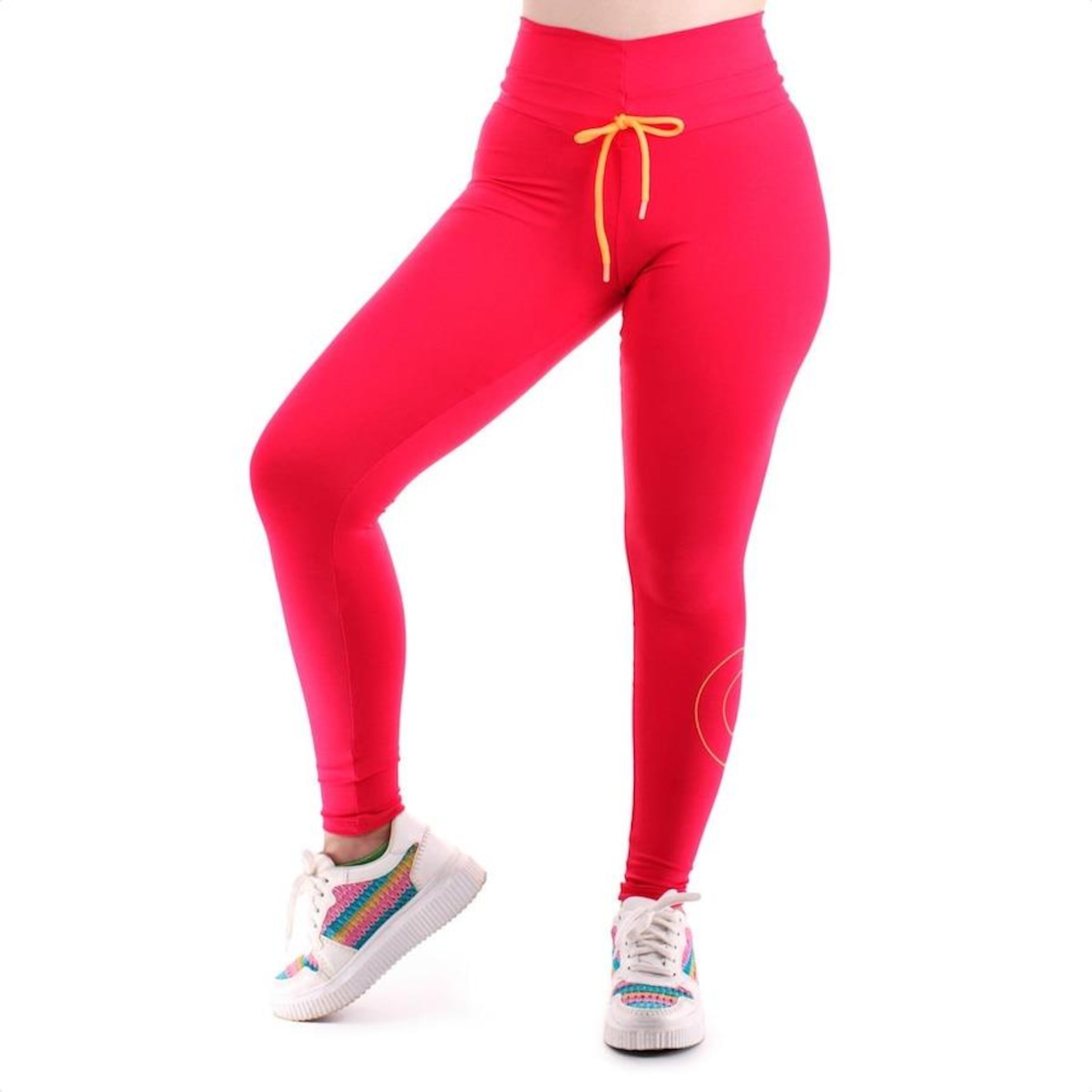 Calça Legging Caju Brasil Nz com Cadarço E Silk Rosa Magenta - Feminina - Foto 1