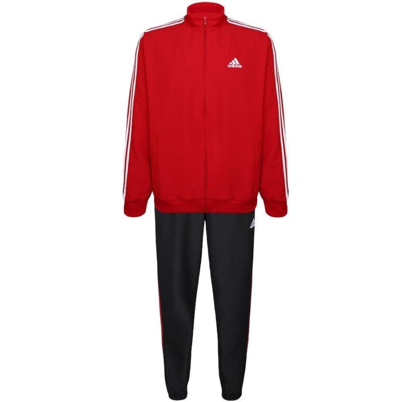 Agasalho adidas M 3S Wv Tt Ts - Masculino - Foto 1