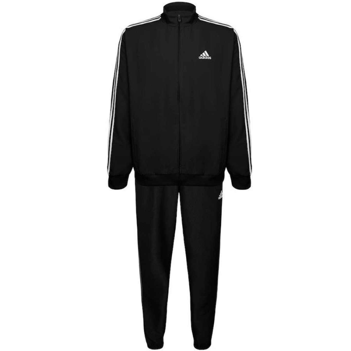 Agasalho adidas M 3S Wv Tt Ts - Masculino - Foto 1