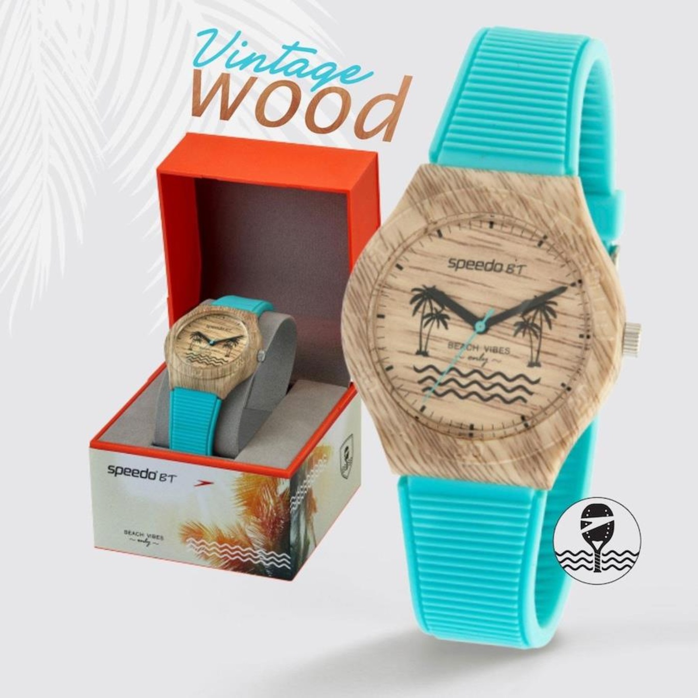 Relógio Analógico Speedo Vintage Wood Speedobt - Masculino - Foto 2