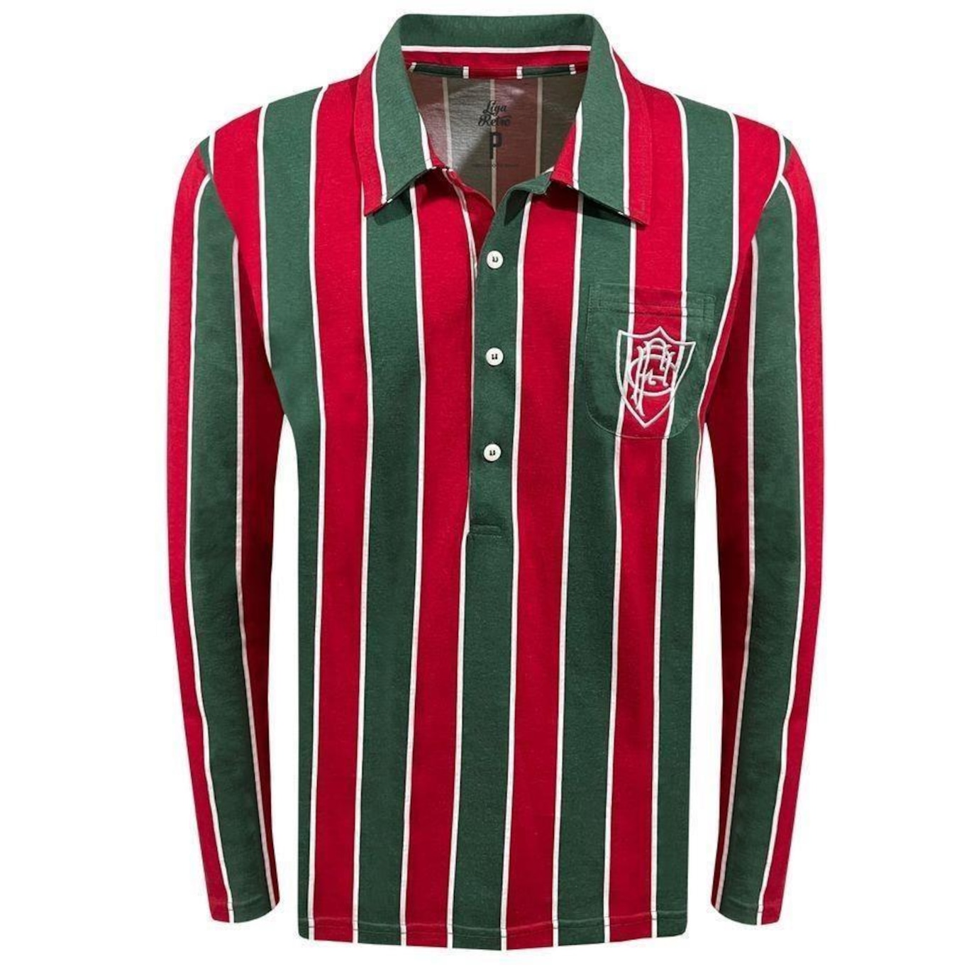 Camiseta do Fluminense 1906 Manga Longa Liga Retro - Masculina - Foto 1