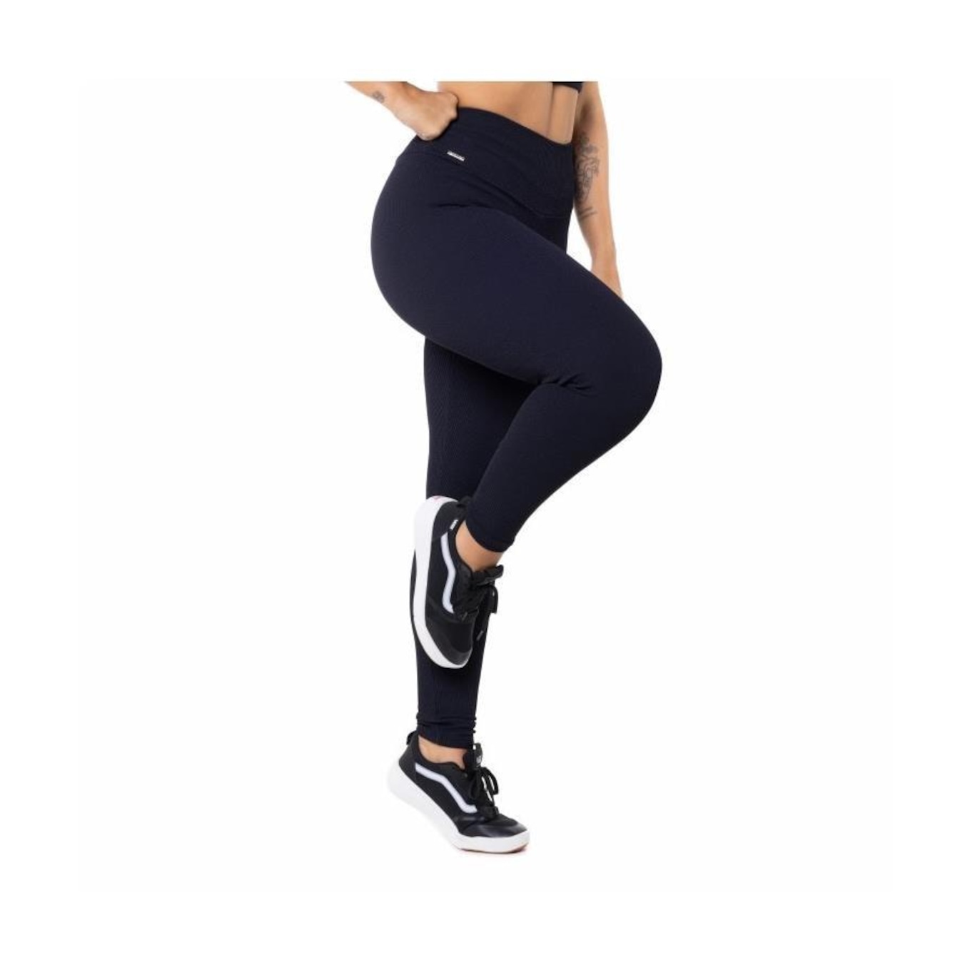 Calça Legging Orbis Fitness Feminina Poliamida Textura Relevo - Foto 2