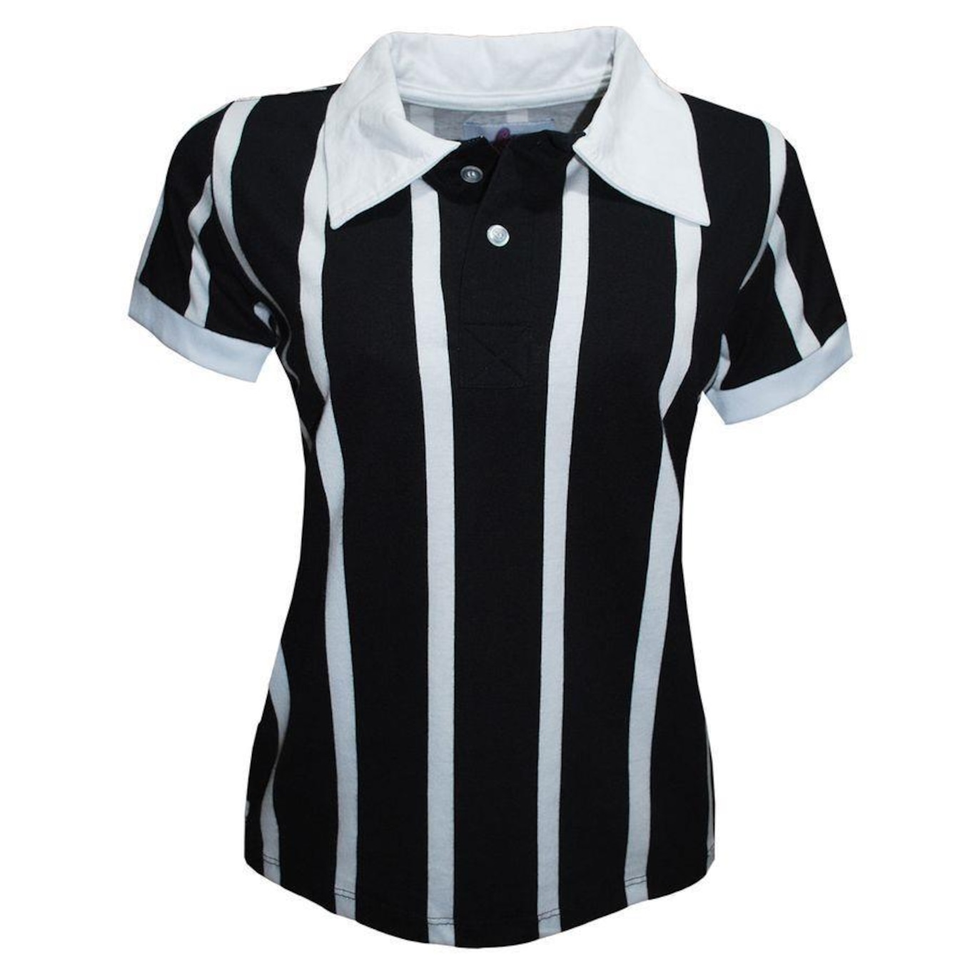 Camisa Bicolor Liga Retro 3 Botão - Feminina - Foto 1