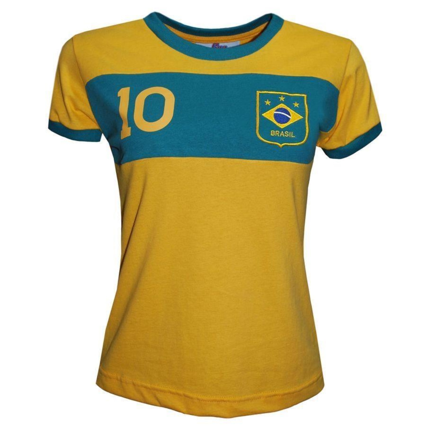 Camiseta do Brasil Faixa Feminina - Liga Retro - Foto 1