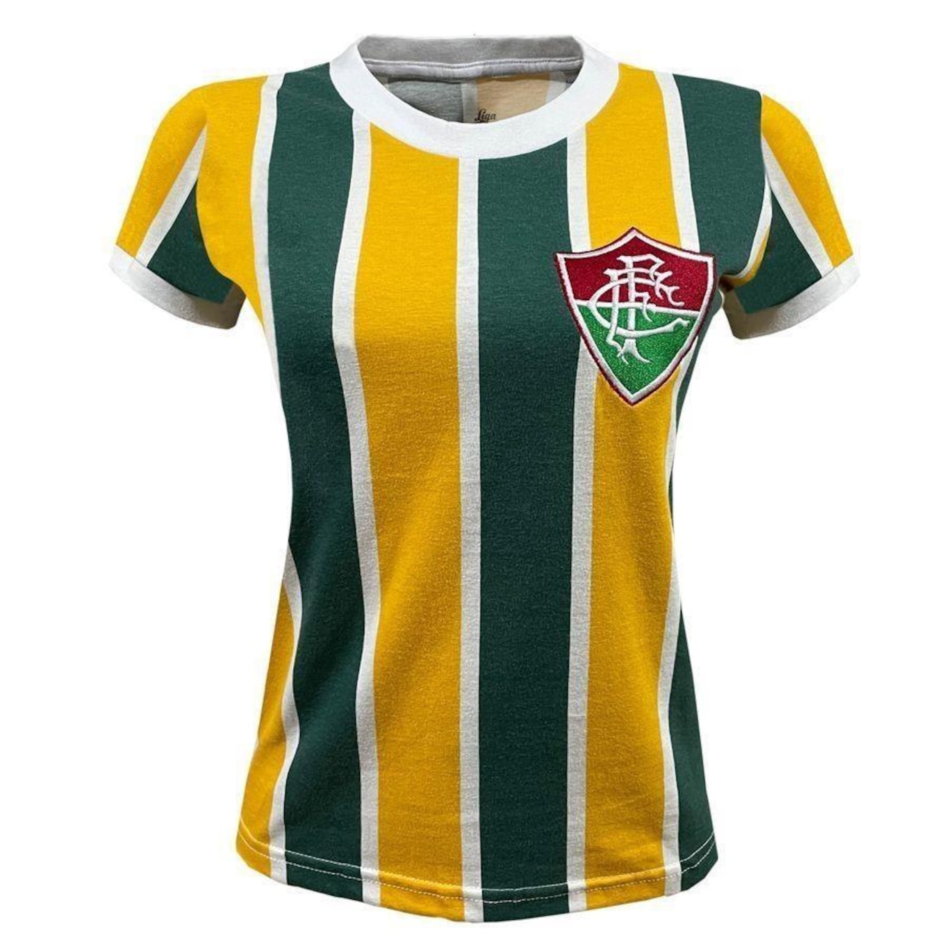 Camiseta do Fluminense Brasil Liga Retro - Feminina - Foto 1