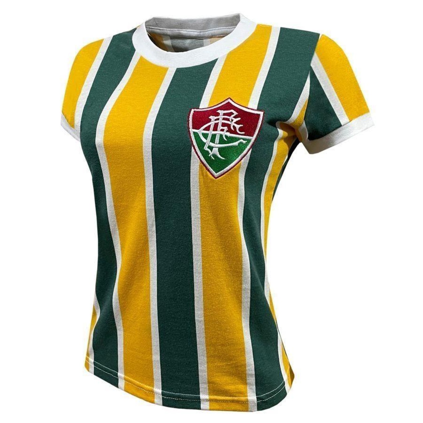 Camiseta do Fluminense Brasil Liga Retro - Feminina - Foto 2