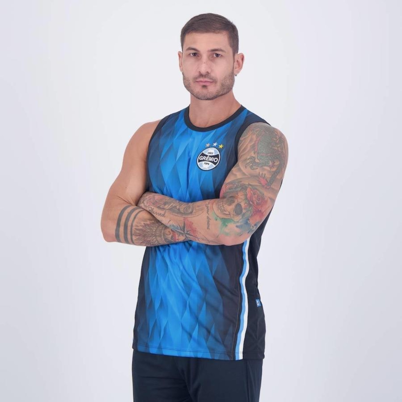 Camiseta Regata do Grêmio Surf Center Esportiva - Masculina - Foto 3