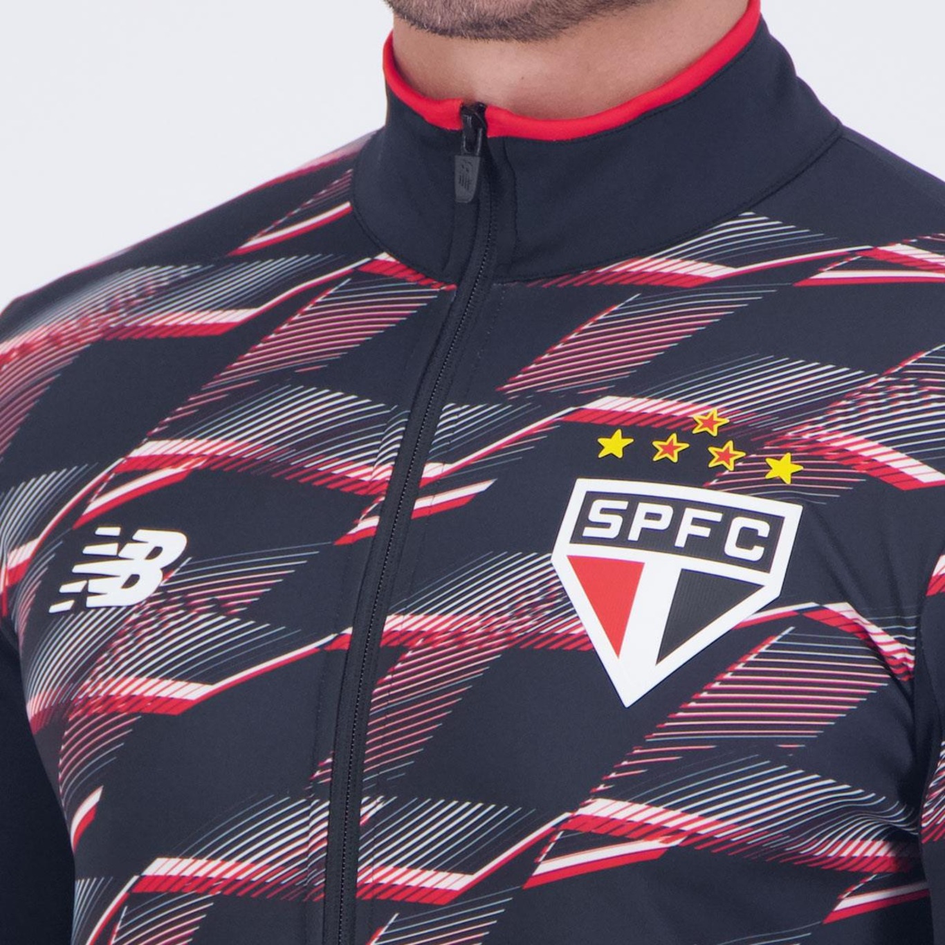 Jaqueta do São Paulo New Balance Pré Jogo 2024 Masculina - Foto 5