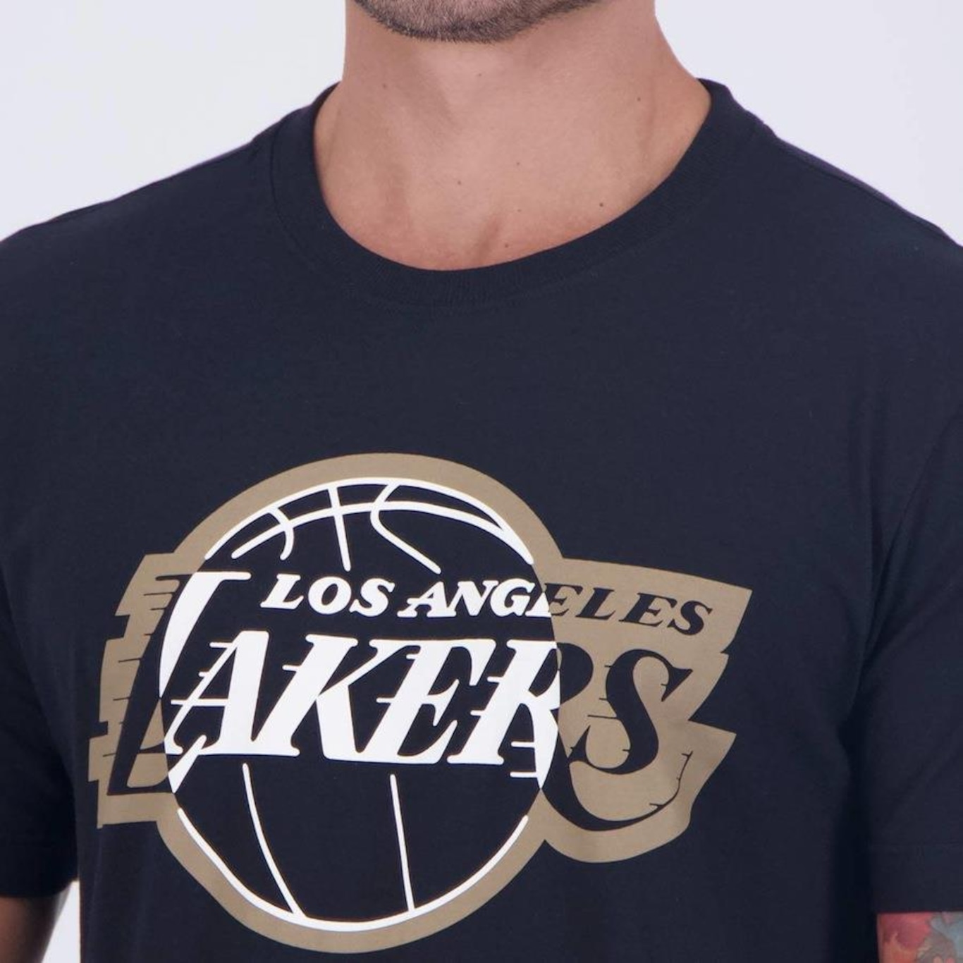 Camiseta New Era Nba Los Angeles Lakers Core Logo - Masculina - Foto 5