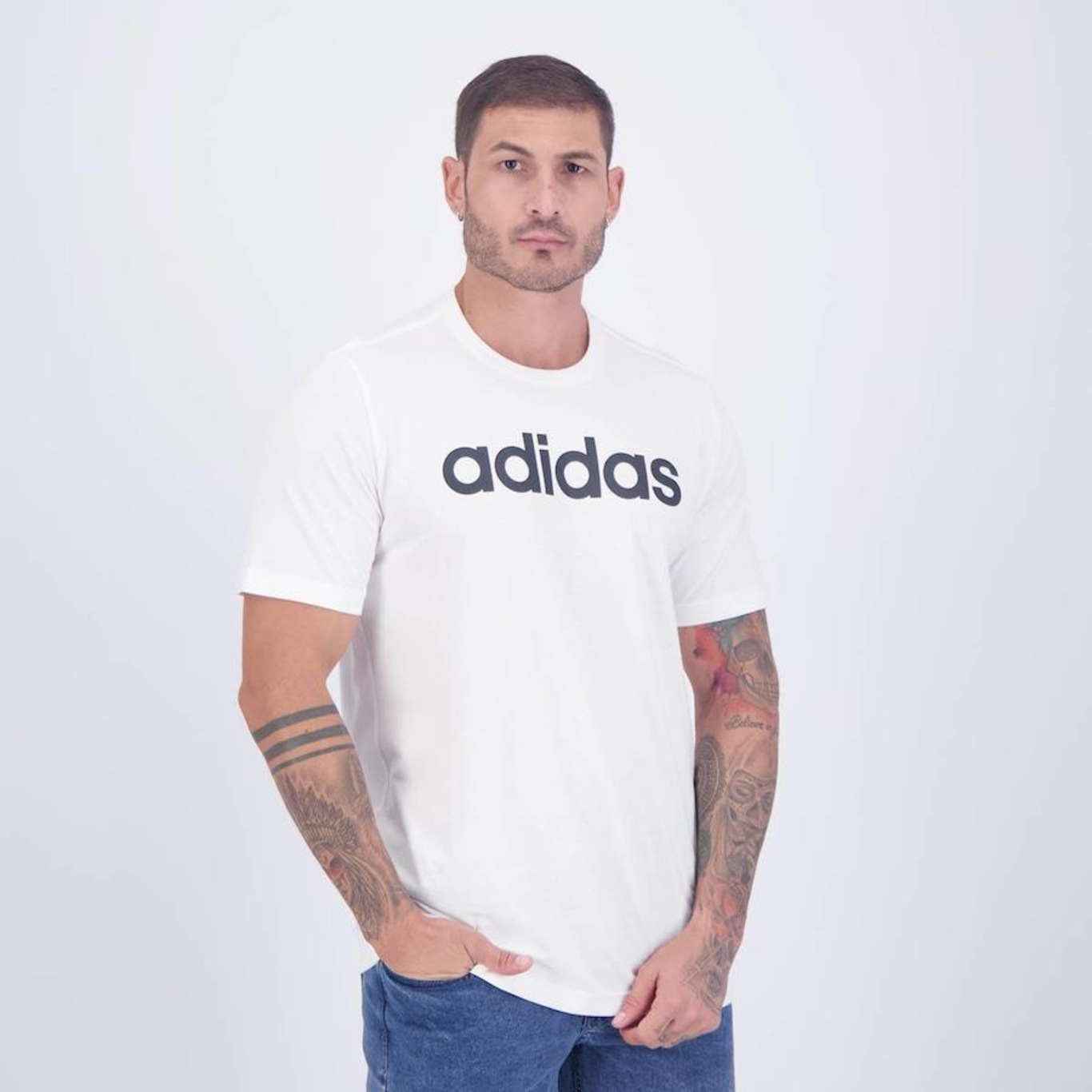 Camiseta adidas Logo Linear III - Masculina - Foto 2