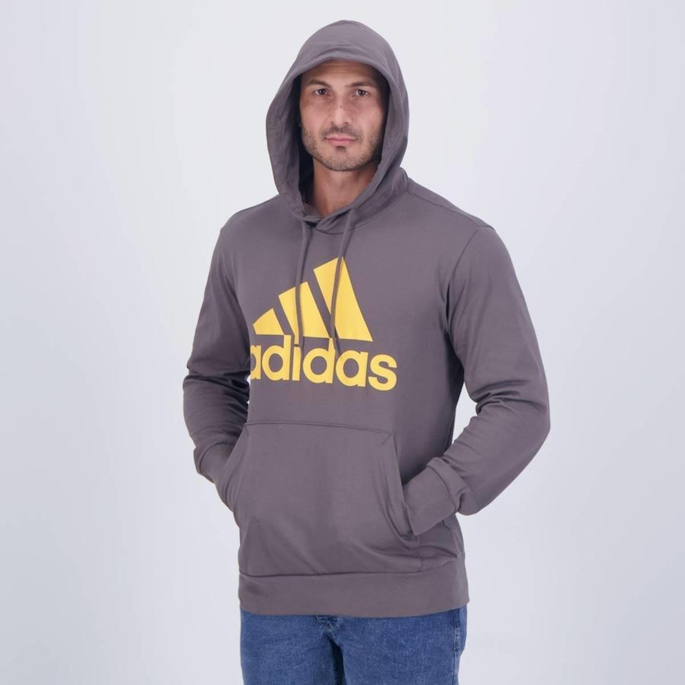 Blusão de Moletom adidas Big Logo com Capuz - Masculino - Foto 2