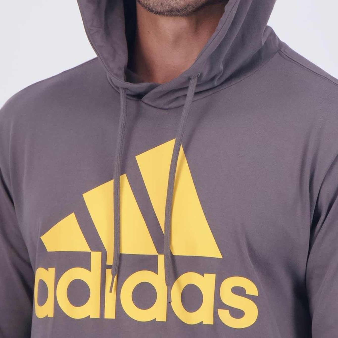 Blusão de Moletom adidas Big Logo com Capuz - Masculino - Foto 5