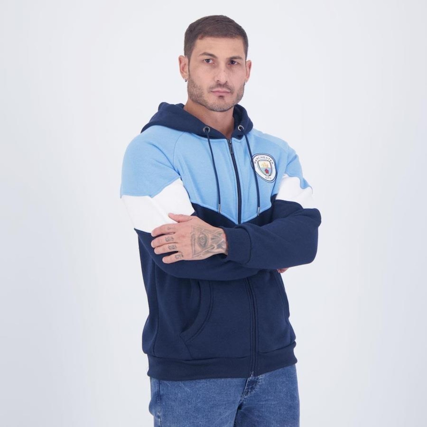 Jaqueta de Moletom Manchester City SPR - Masculina - Foto 3