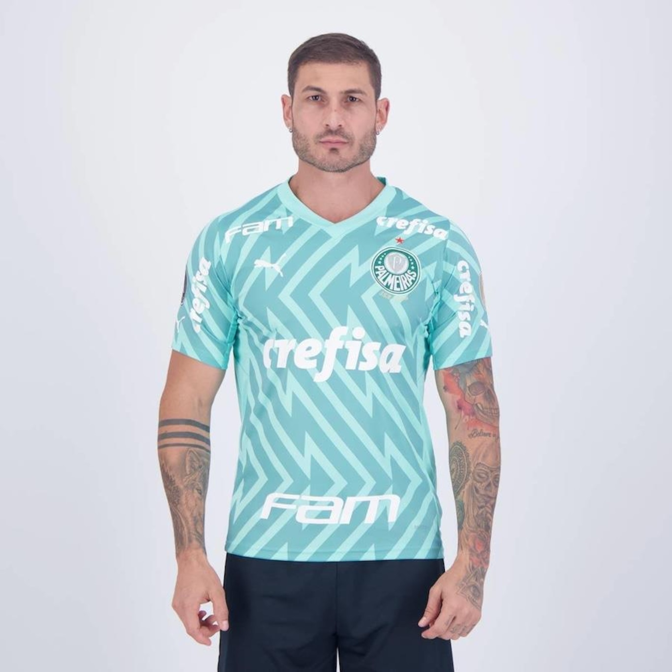 Camisa de Goleiro do Palmeiras II 2024 Patch Libertadores Puma - Masculina - Foto 1