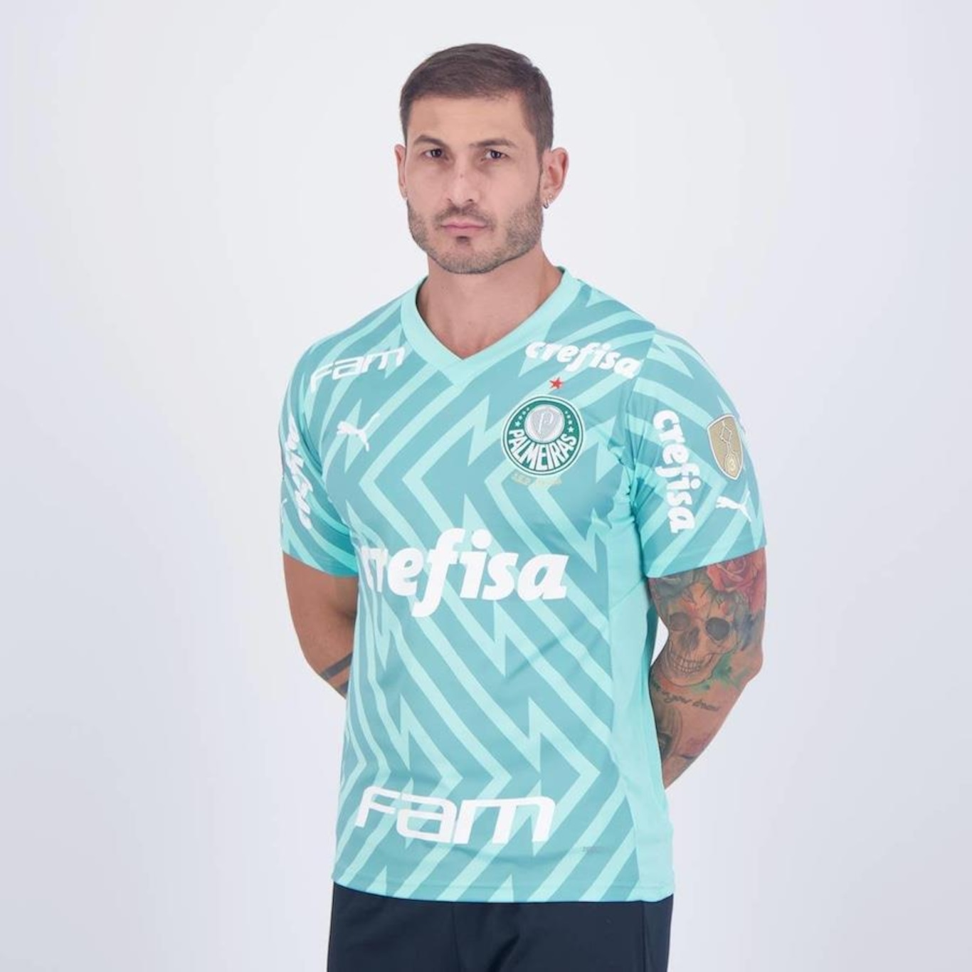 Camisa de Goleiro do Palmeiras II 2024 Patch Libertadores Puma - Masculina - Foto 3