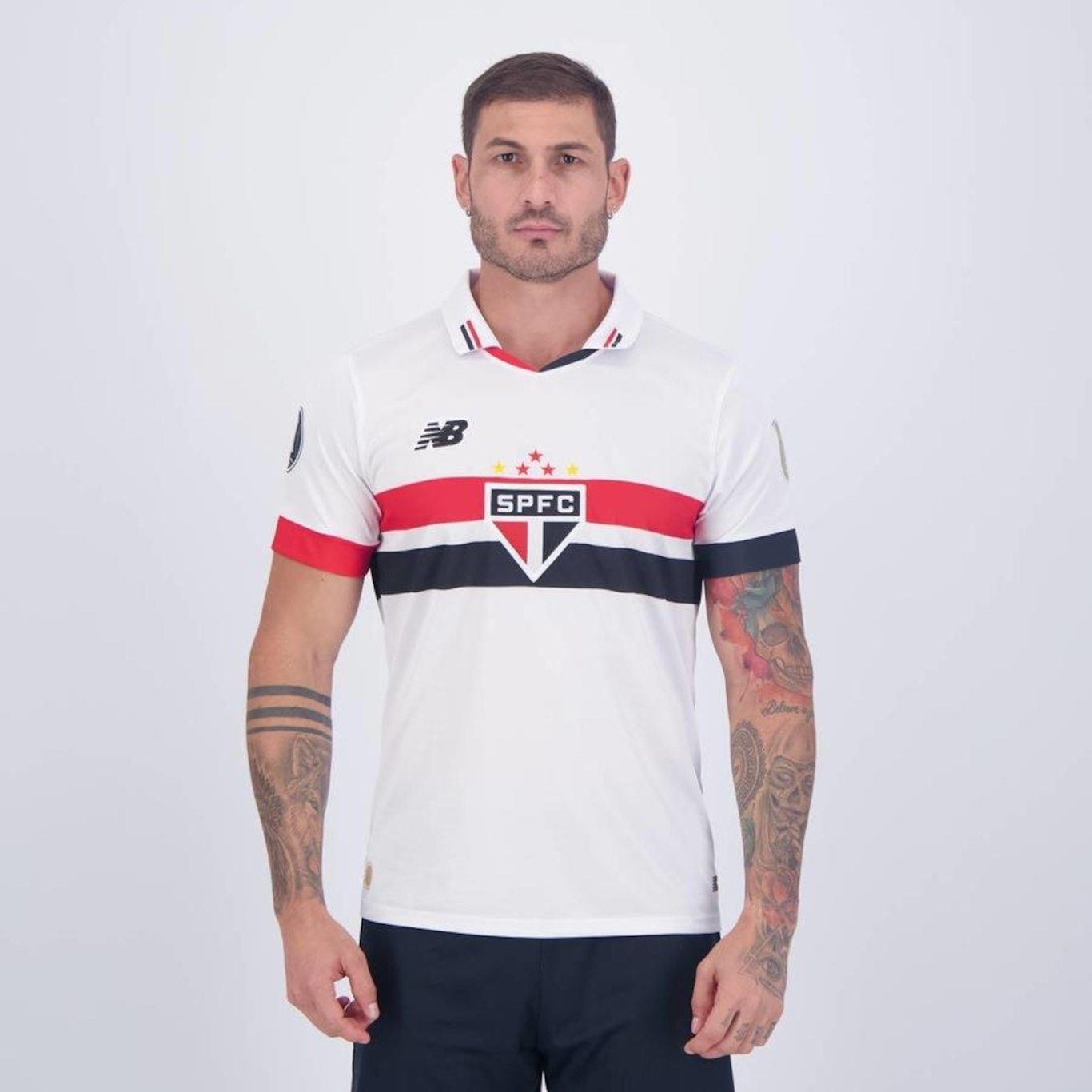 Camisa do São Paulo I 2024 Patch Libertadores New Balance - Masculina - Foto 1