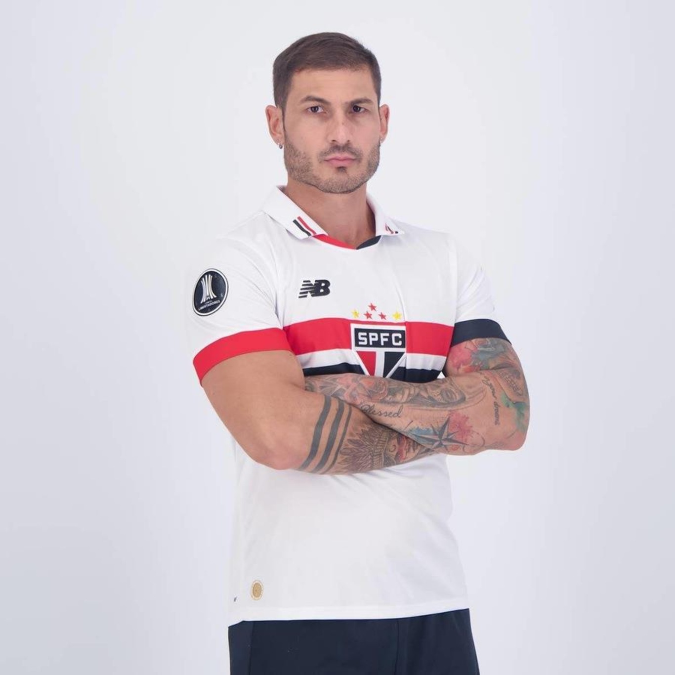 Camisa do São Paulo I 2024 Patch Libertadores New Balance - Masculina - Foto 2