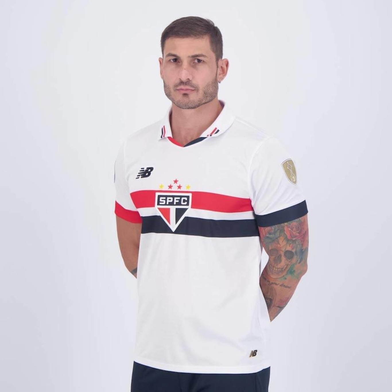 Camisa do São Paulo I 2024 Patch Libertadores New Balance - Masculina - Foto 3