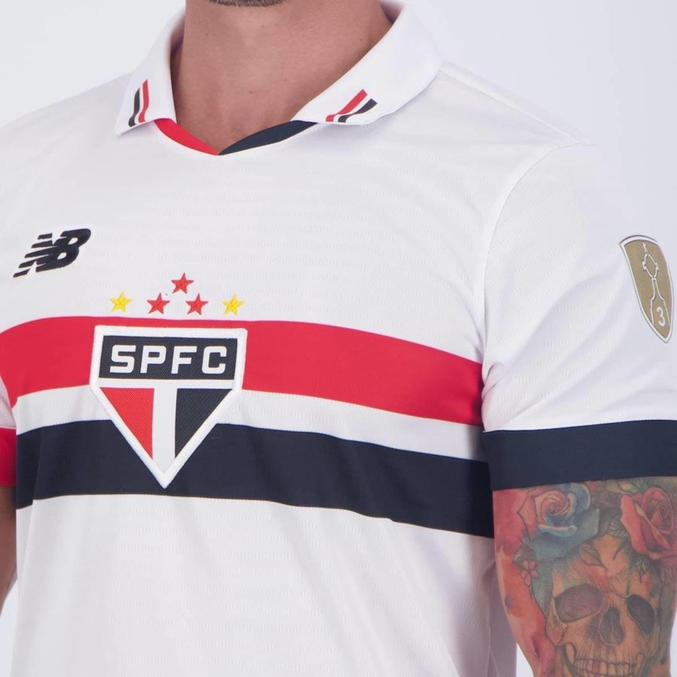 Camisa do São Paulo I 2024 Patch Libertadores New Balance - Masculina - Foto 5